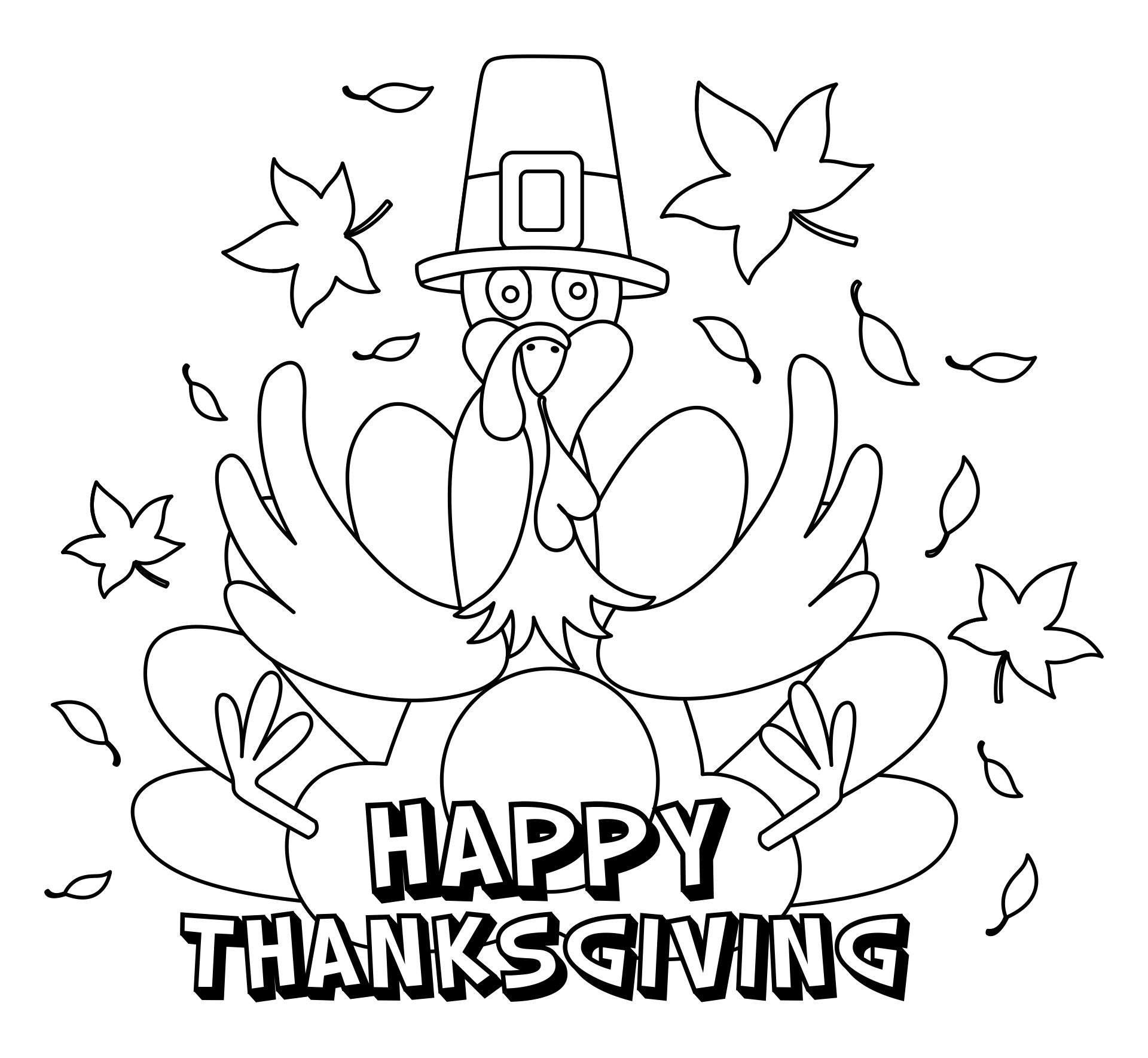 Color The Thanksgiving Turkey Printable