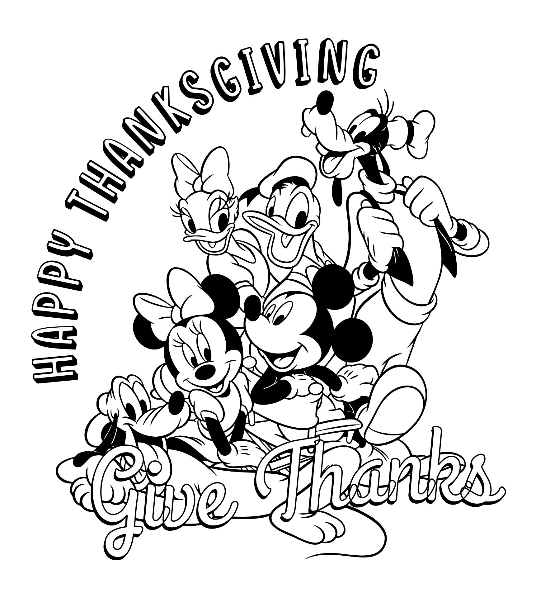 Disney Thanksgiving Coloring Page For Kids