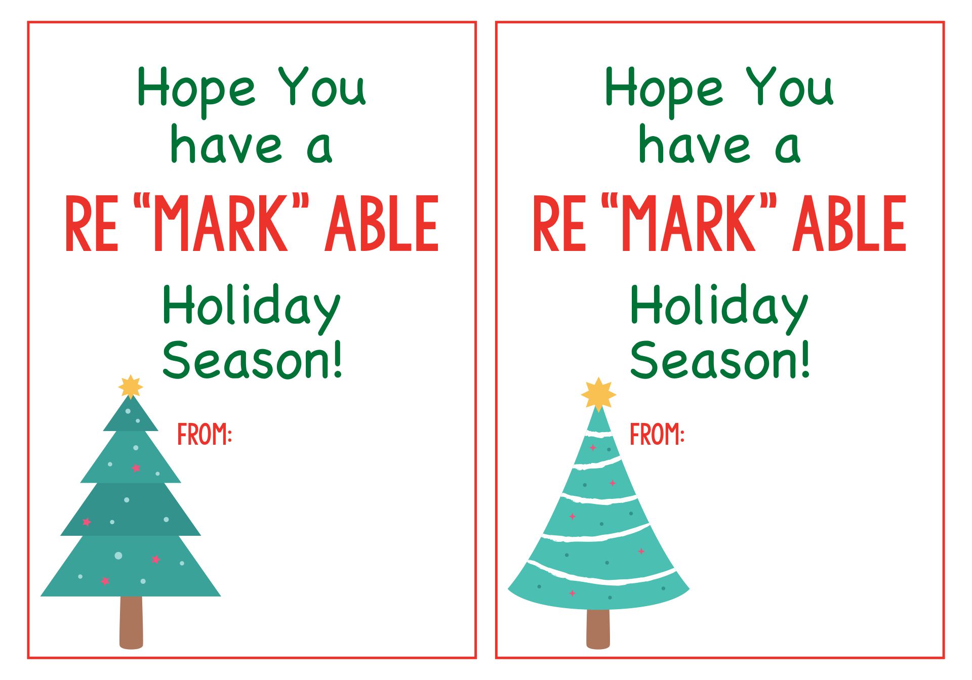 Easy Teacher Christmas Gift Idea Design