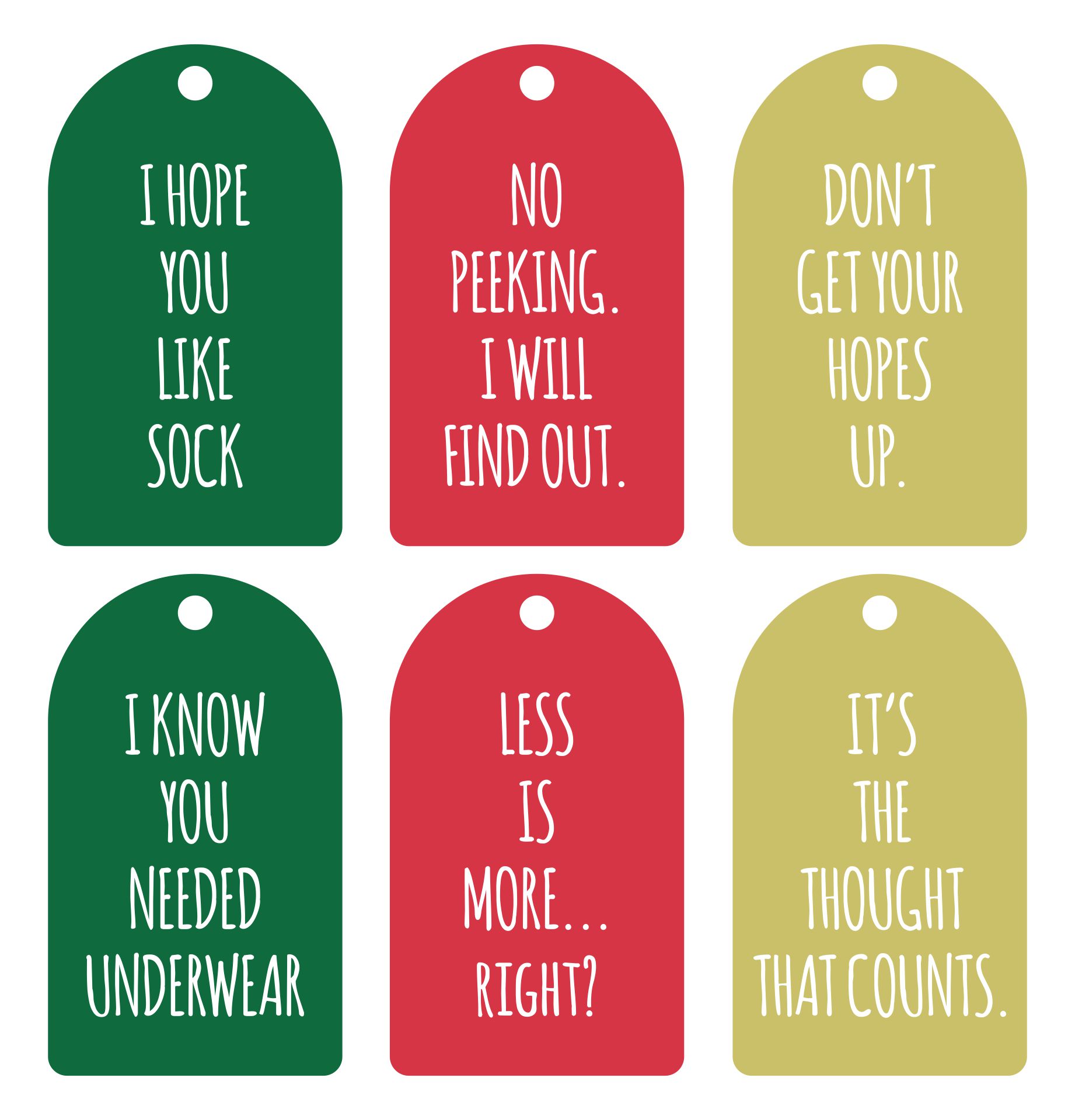 Funny Printable Christmas Gift Tags For Family Or Friends