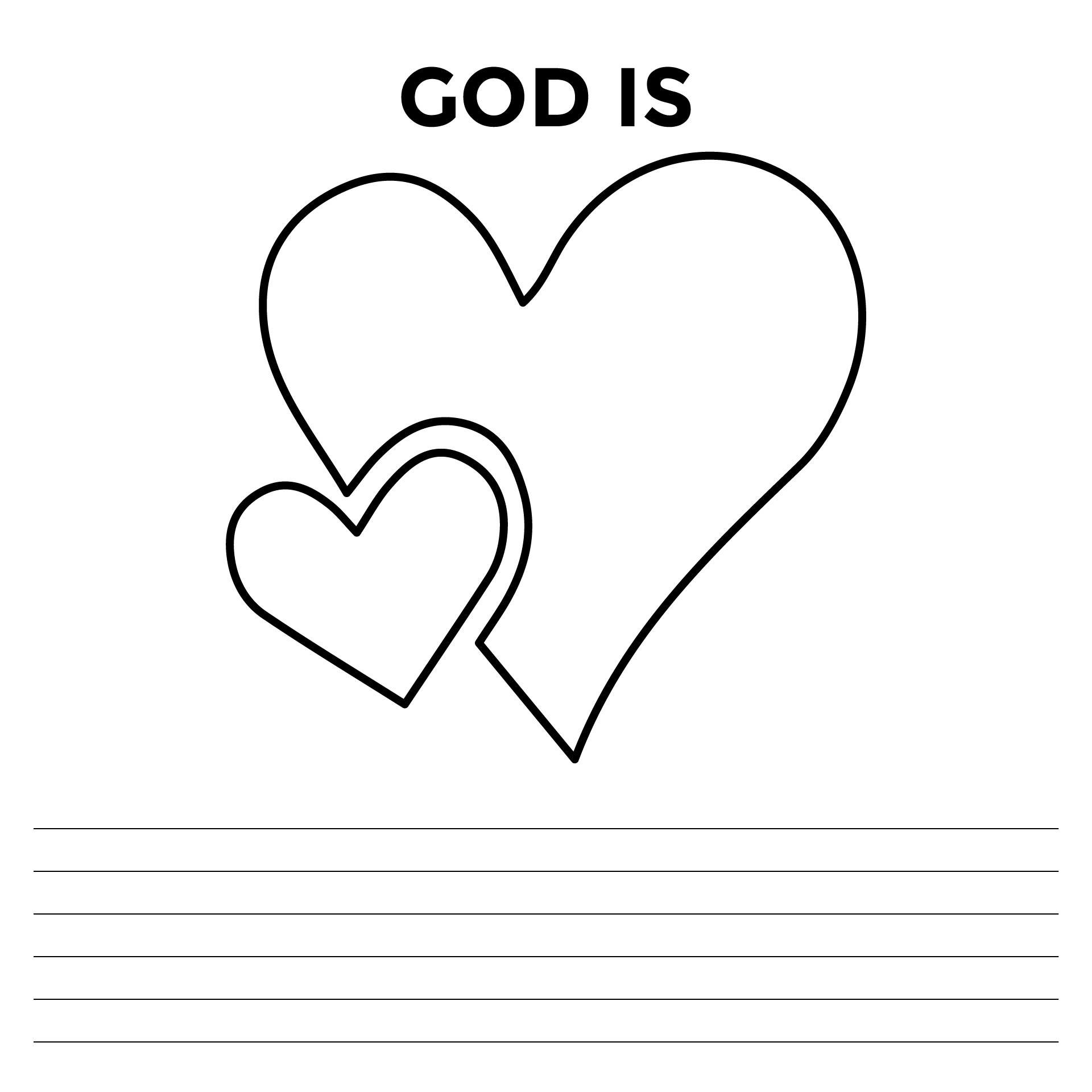 God Is Love Activity Sheet Printable