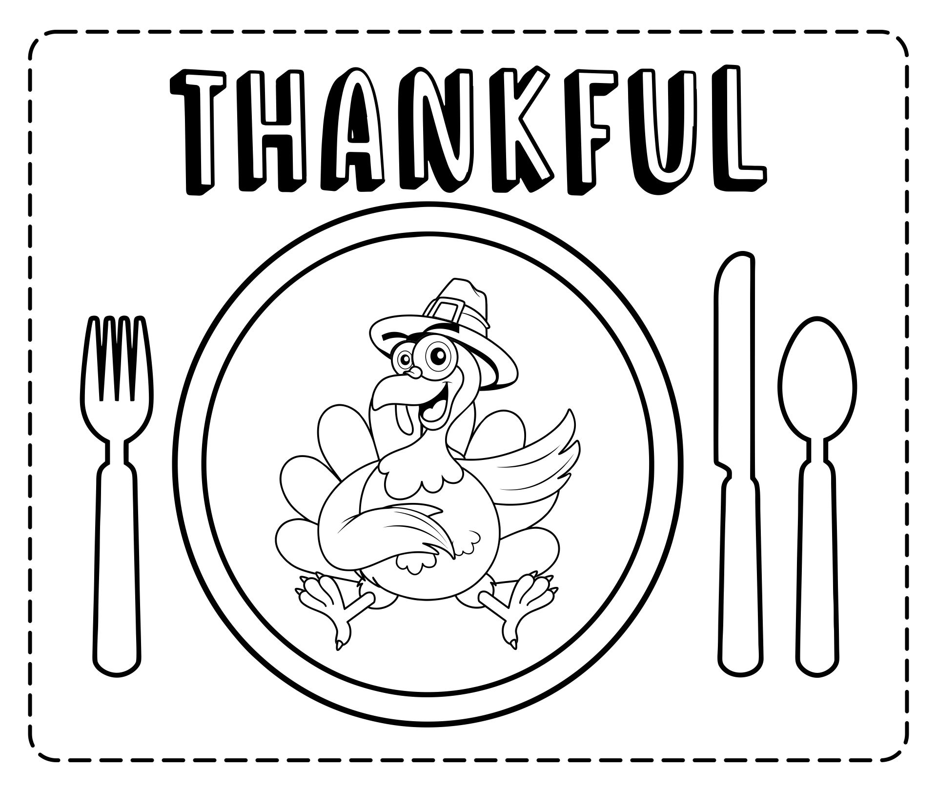 Kids Thanksgiving Coloring Placemats