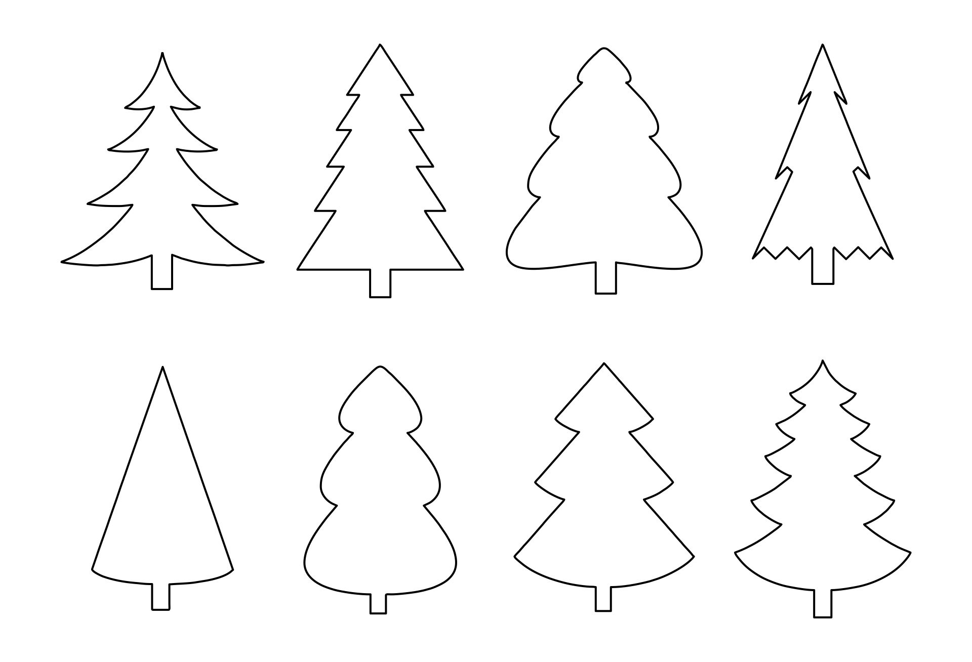 Large Printable Christmas Tree Template For Wood