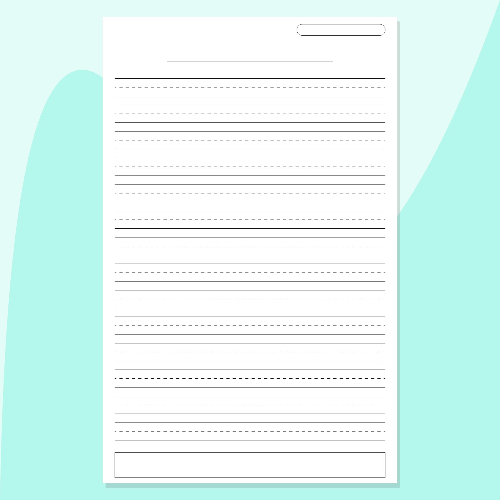 Lined Writing Paper Template For First Grade