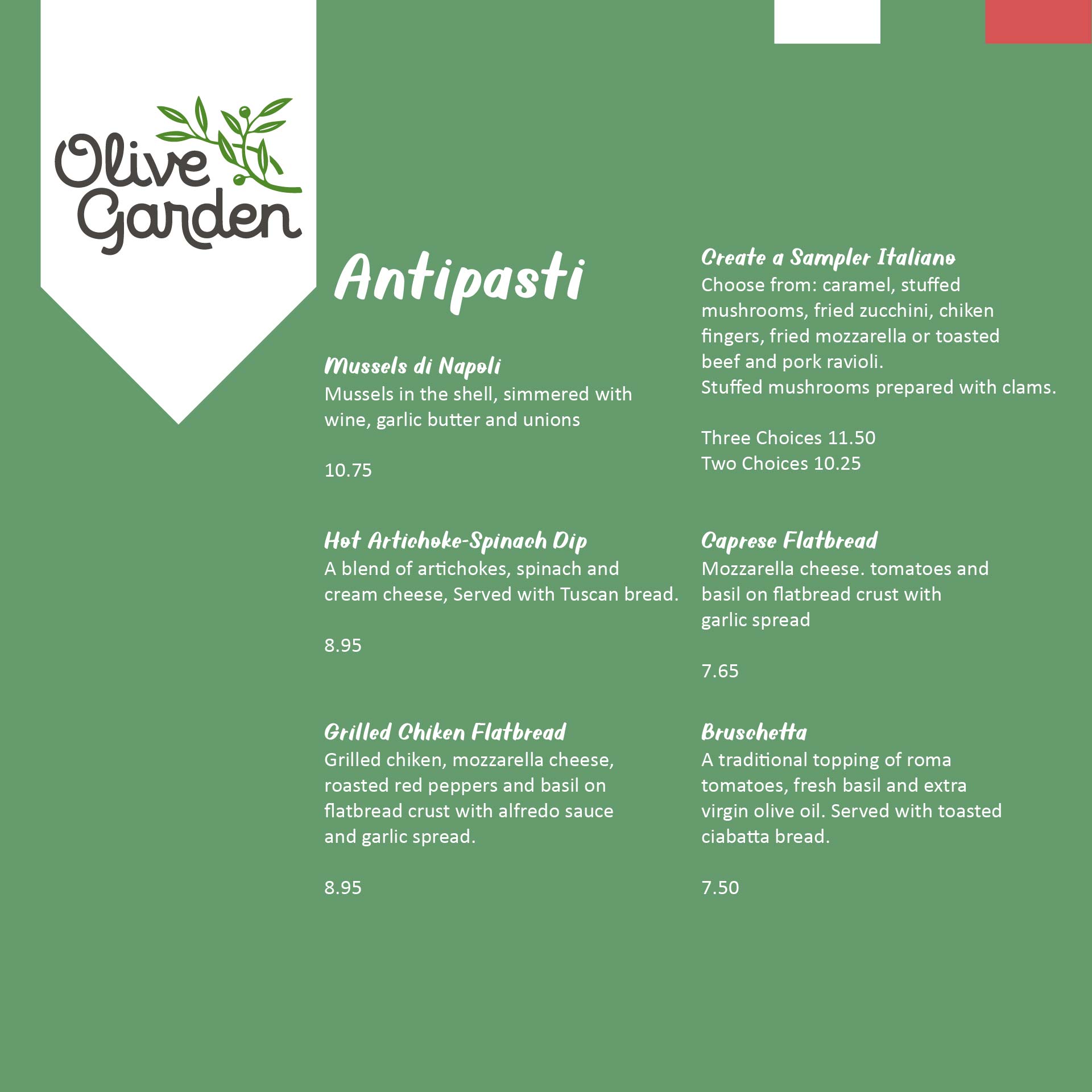 Olive Garden Full Menu With Prices