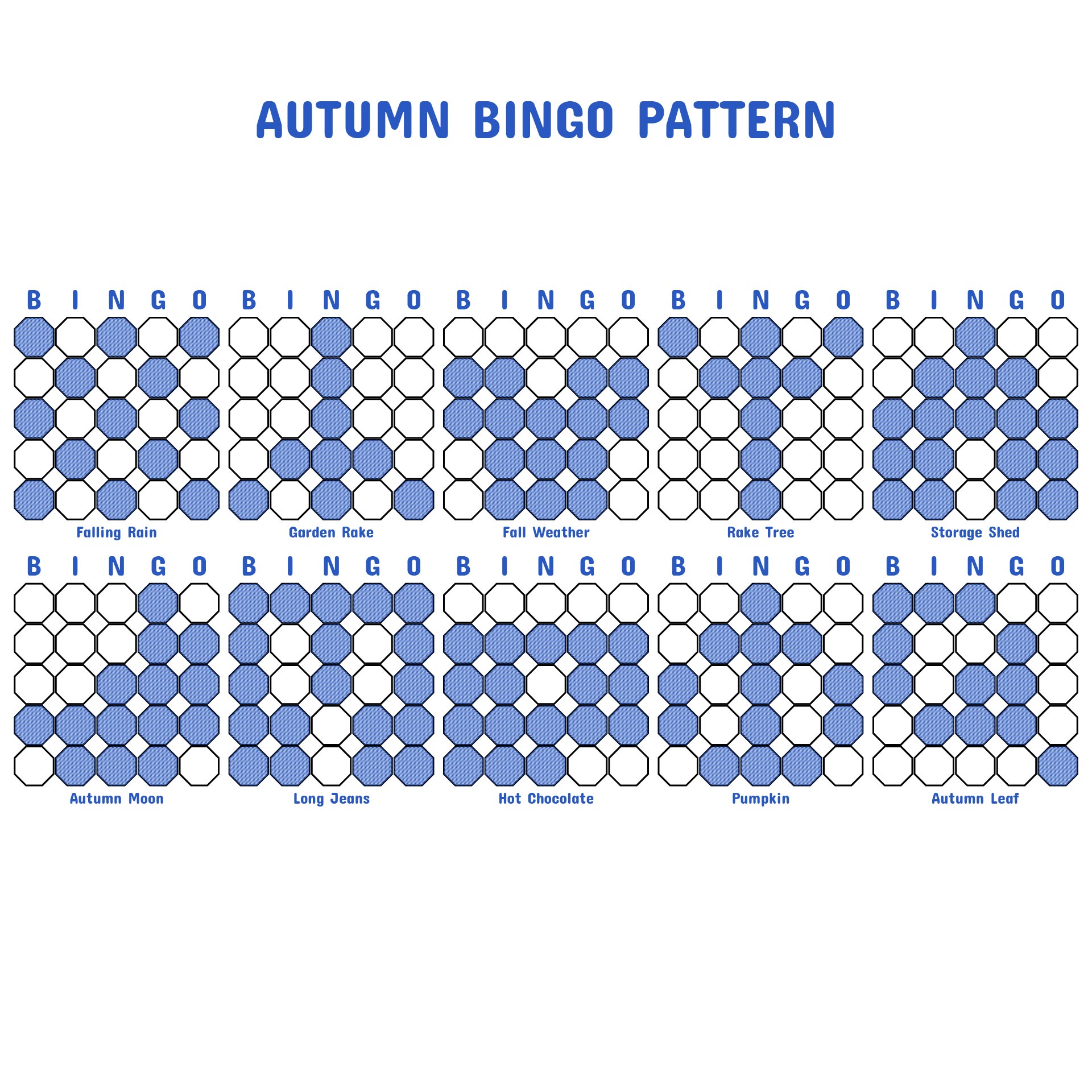 Printable Bingo Pattern Images