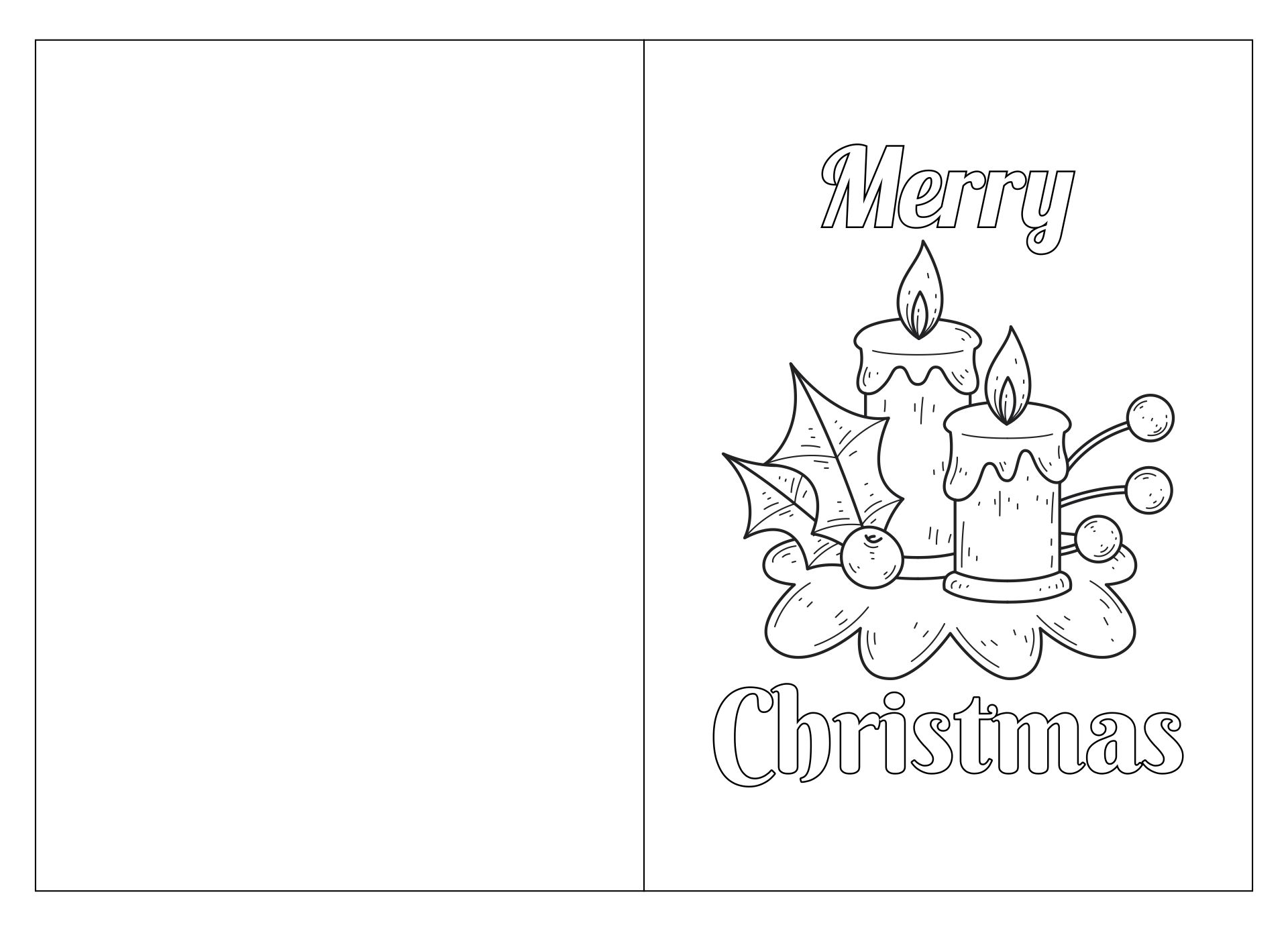 Printable Christmas Card Kids Can Color For Their Teacher