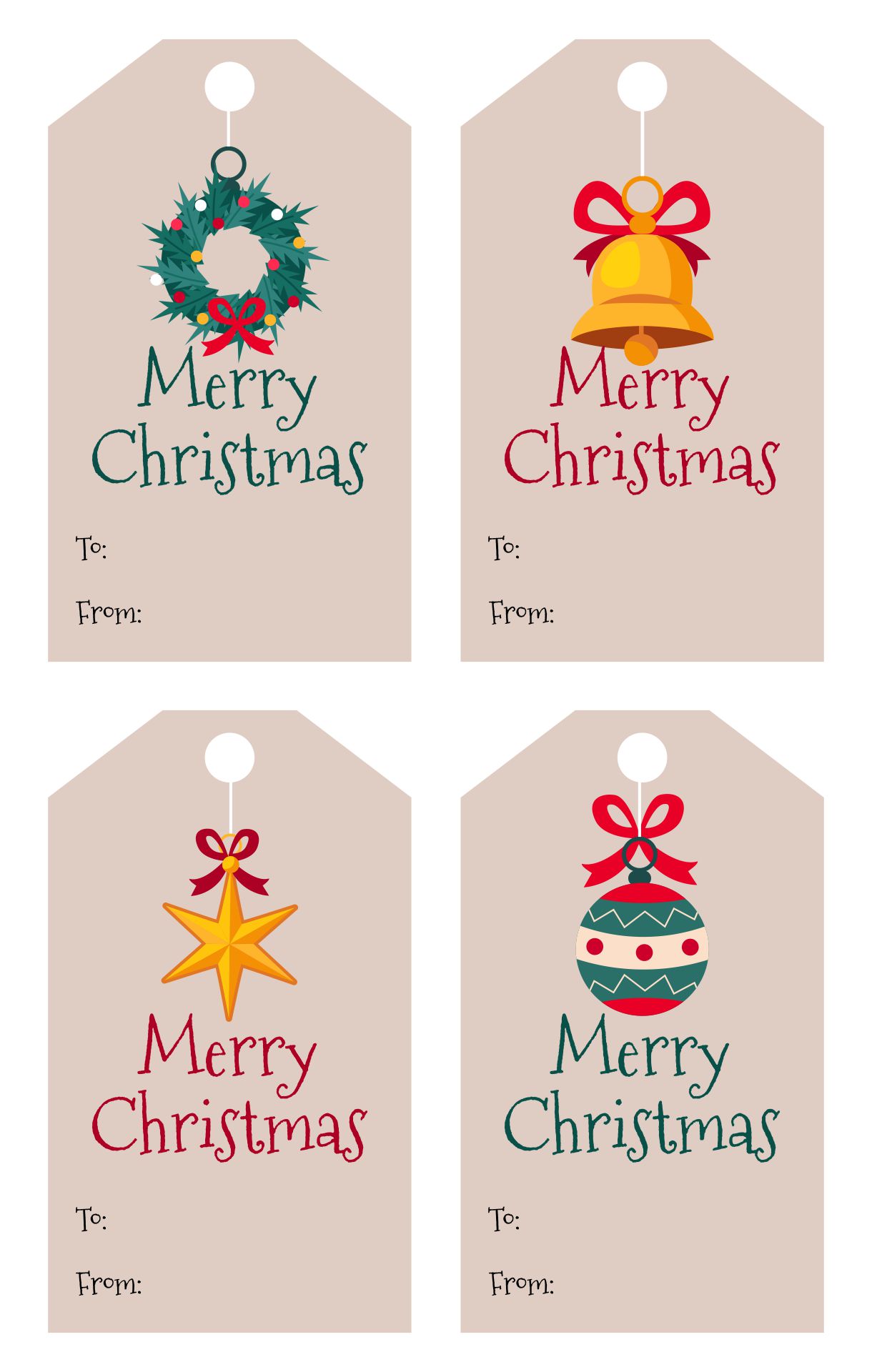 Printable Christmas Gift Tags For Kids Editable Christmas