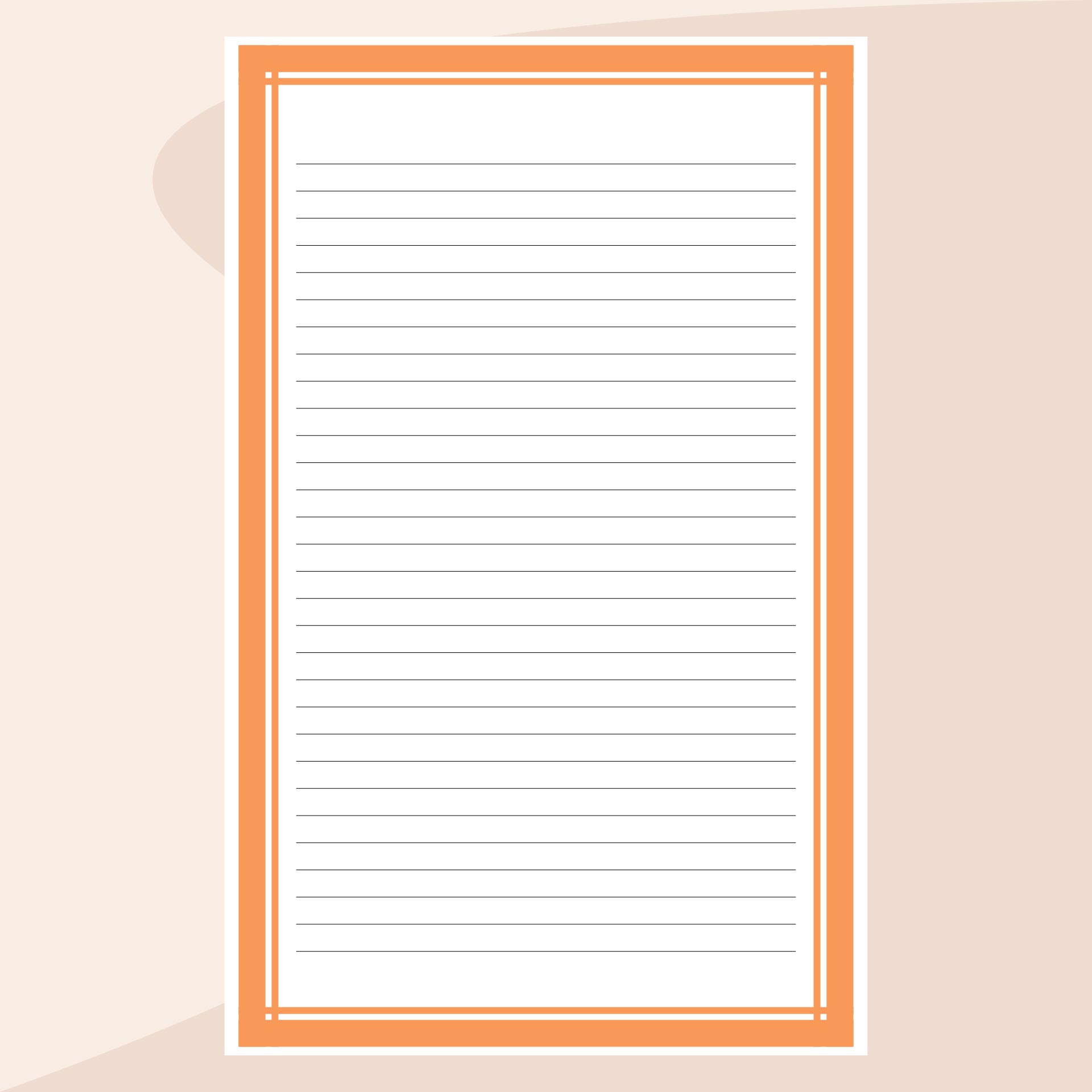 Printable Lined Writing Paper Template For Kindergarten