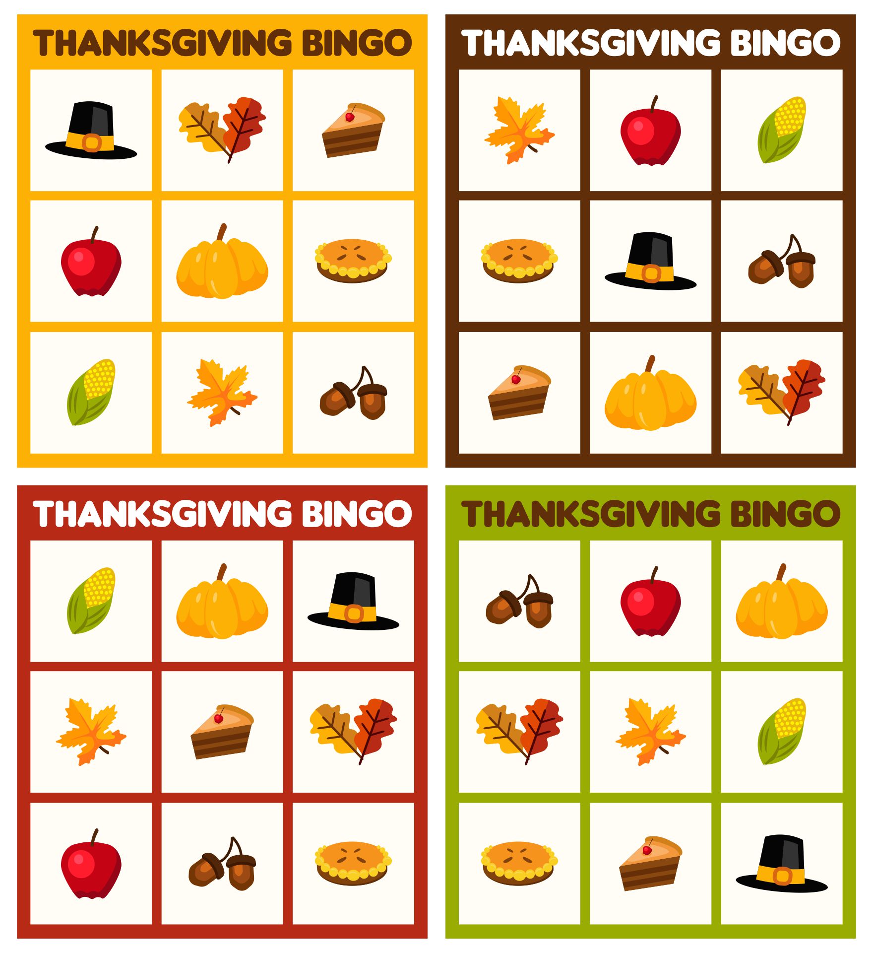Printable Thanksgiving Bingo For Your Dinner Table