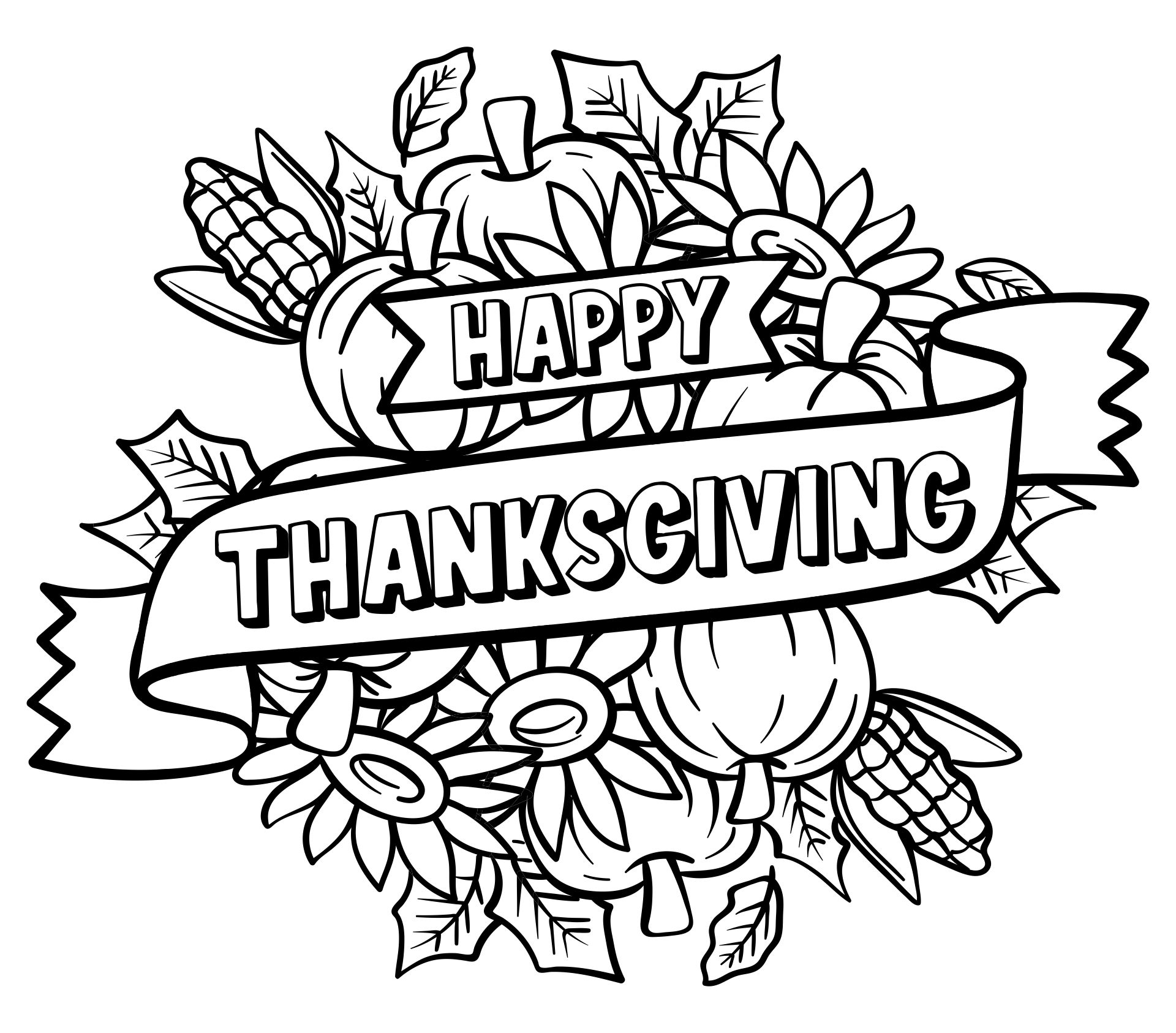 Printable Thanksgiving Coloring Pages For Adults