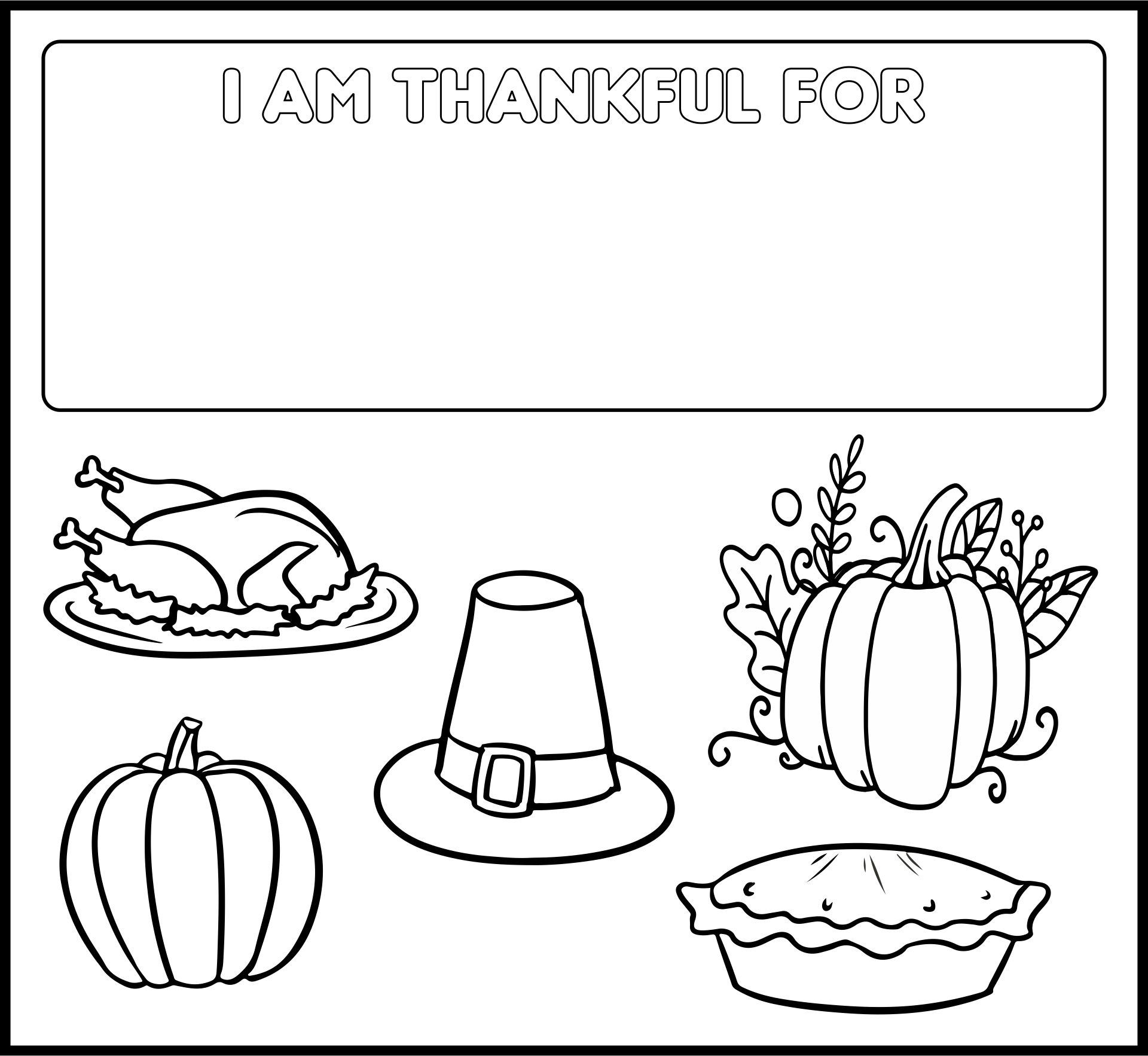Printable Thanksgiving Coloring Placemats For Toddlers