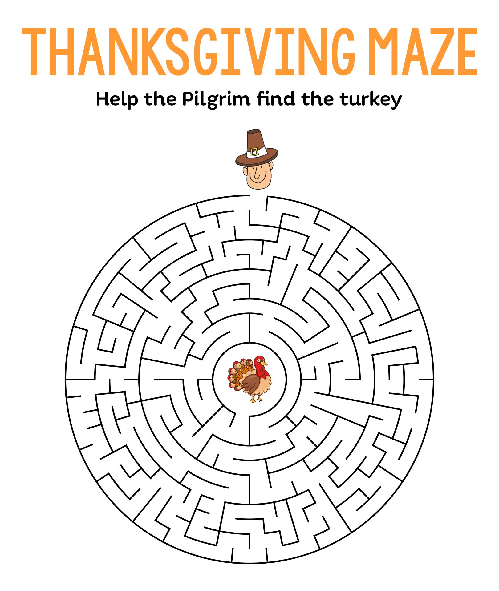 Printable Thanksgiving Games And Puzzles