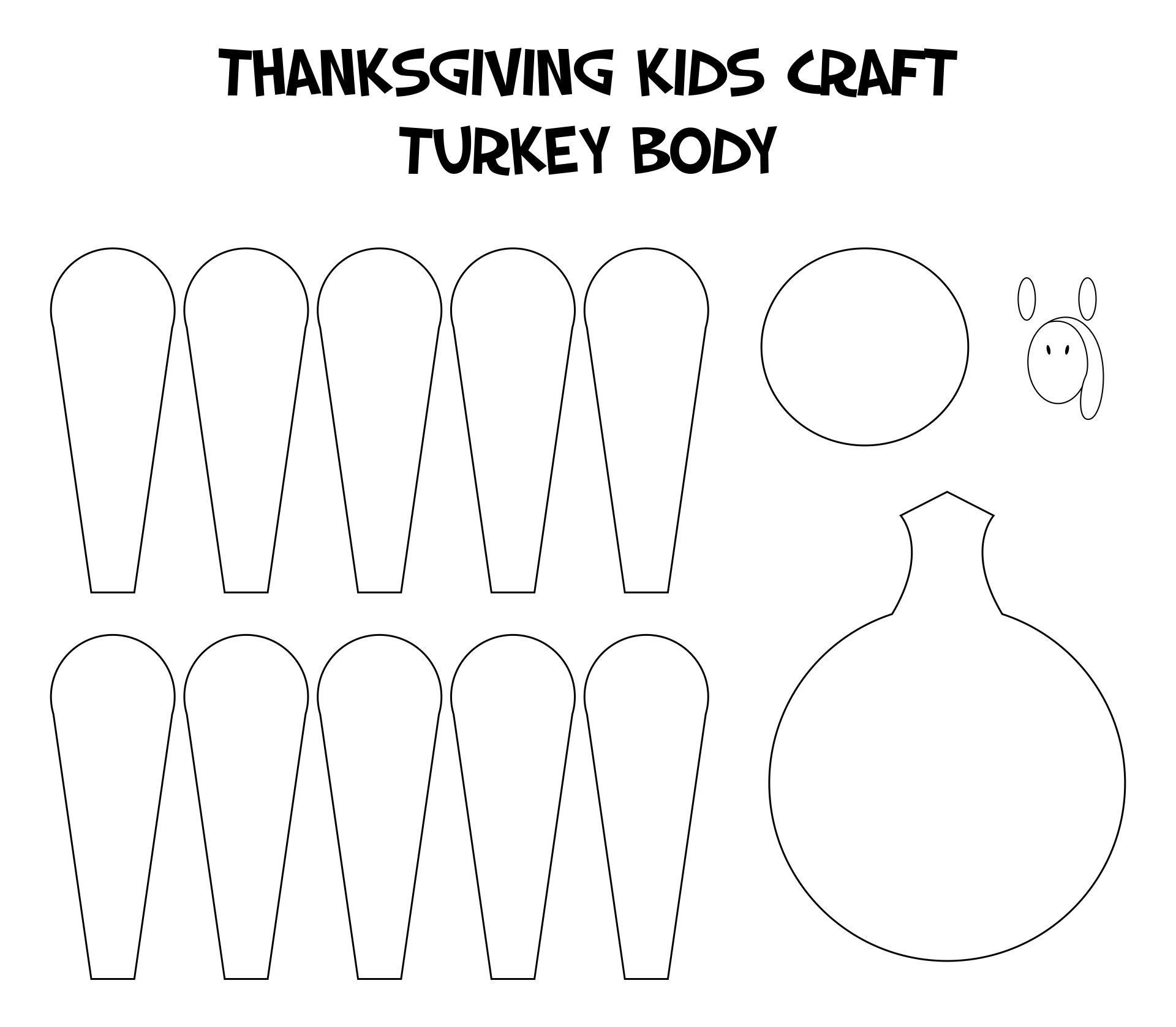 Printable Thanksgiving Kid Crafts Turkeys