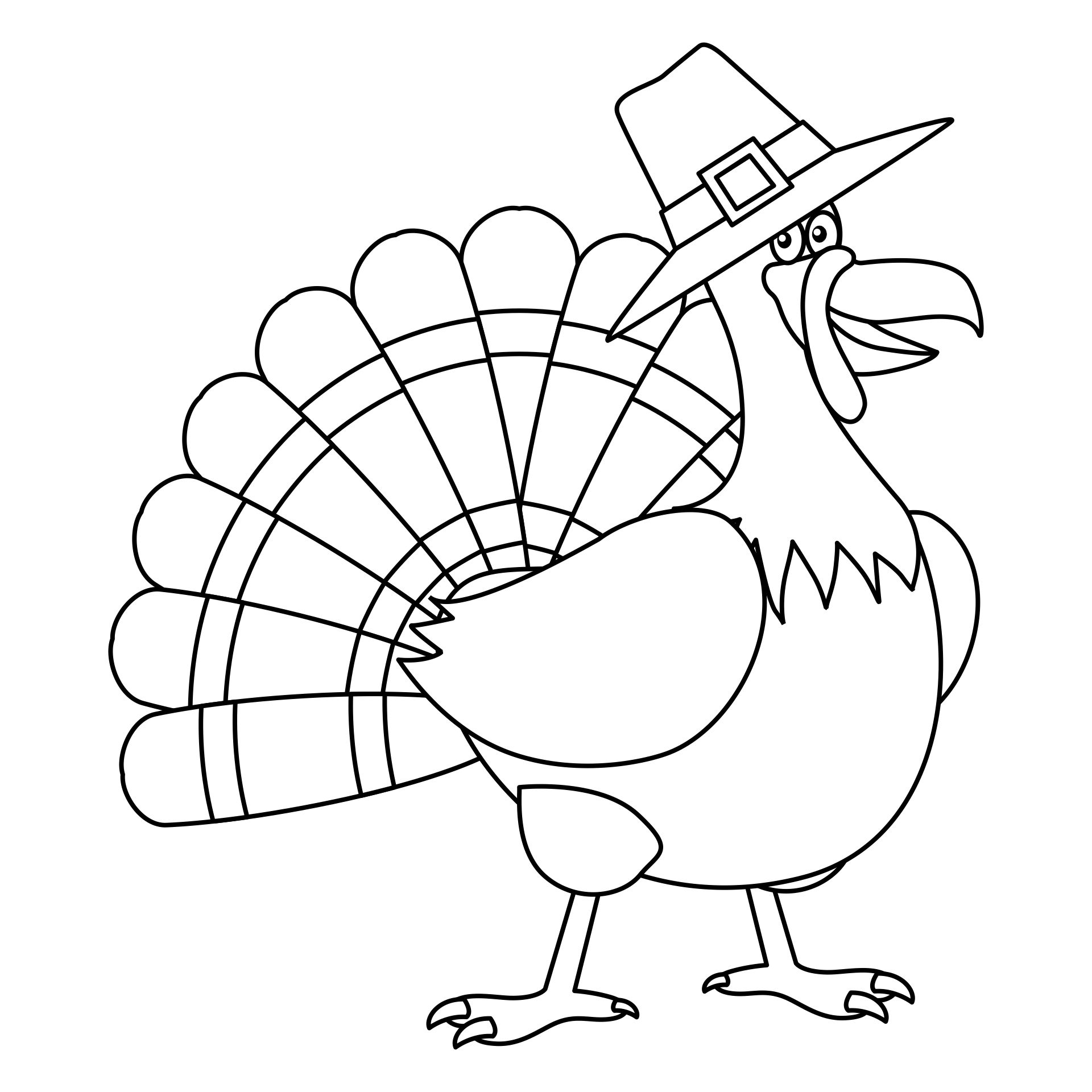 Printable Thanksgiving Turkey Coloring Page For Kids