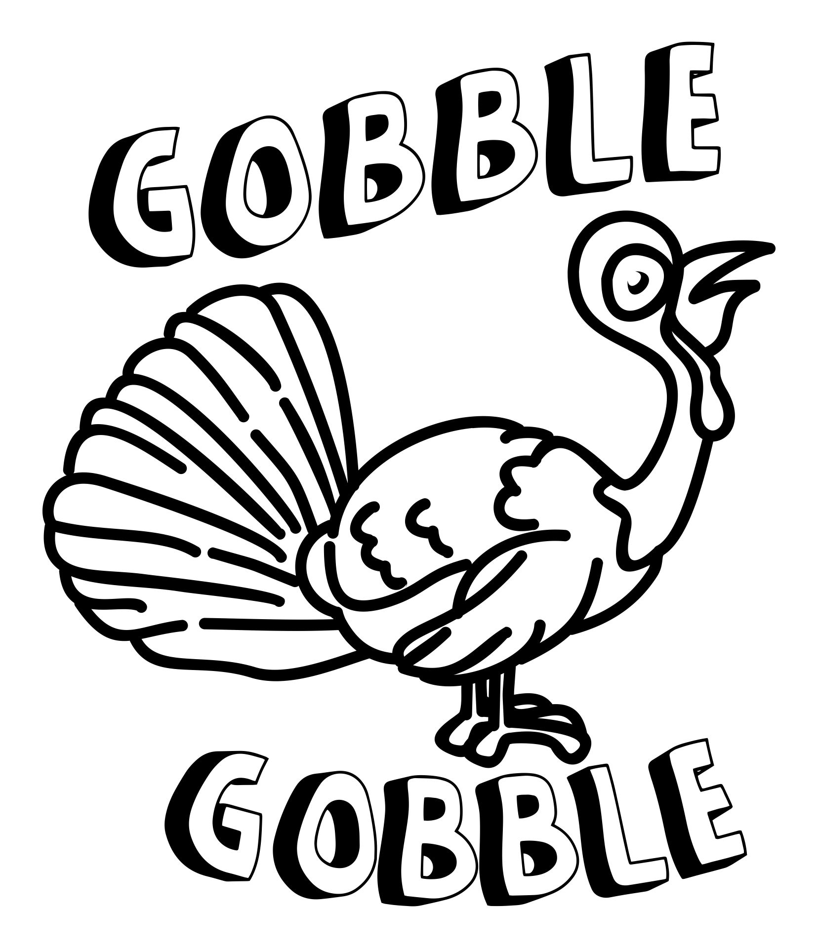 Printable Turkey Coloring Pages