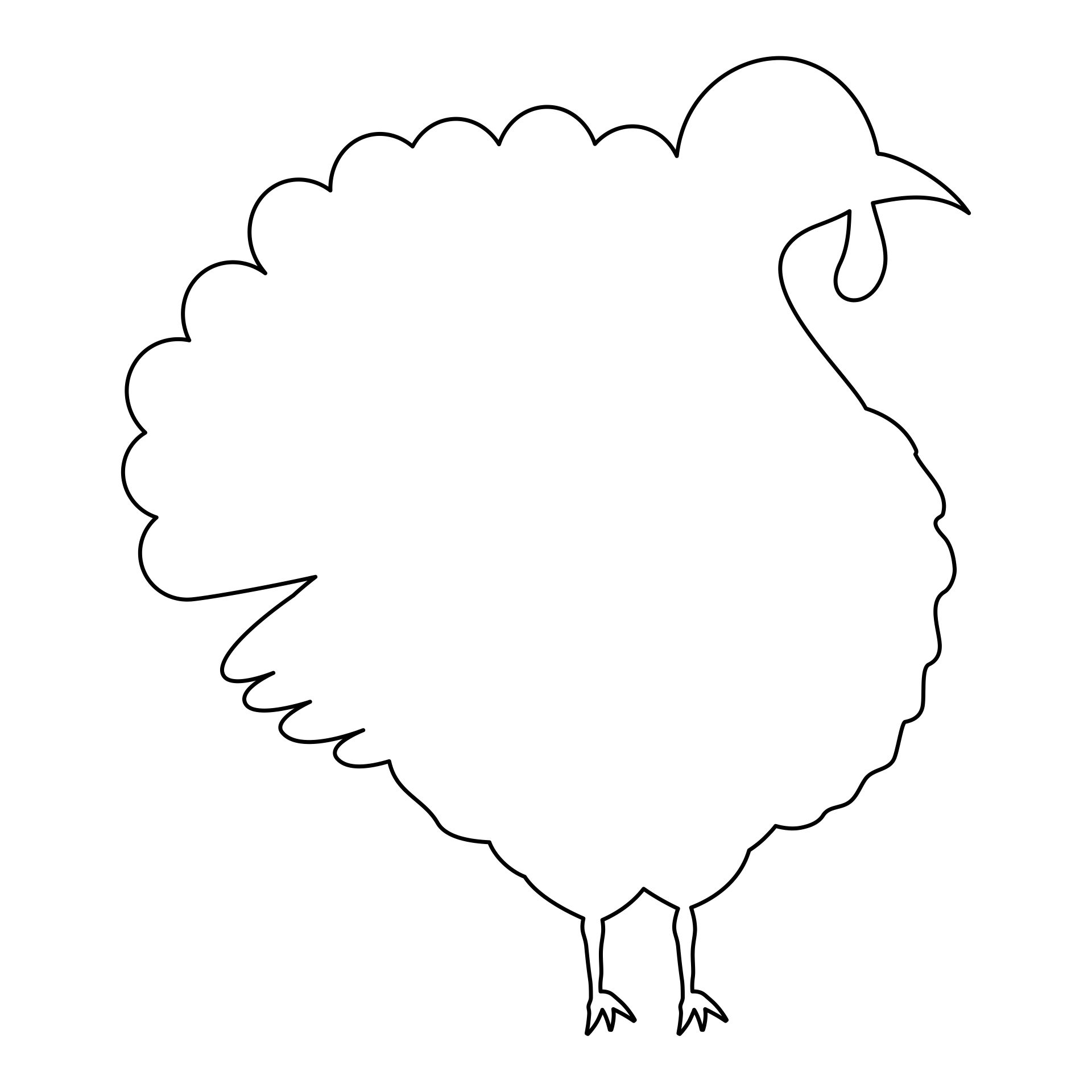 Simple Turkey Outline Printable
