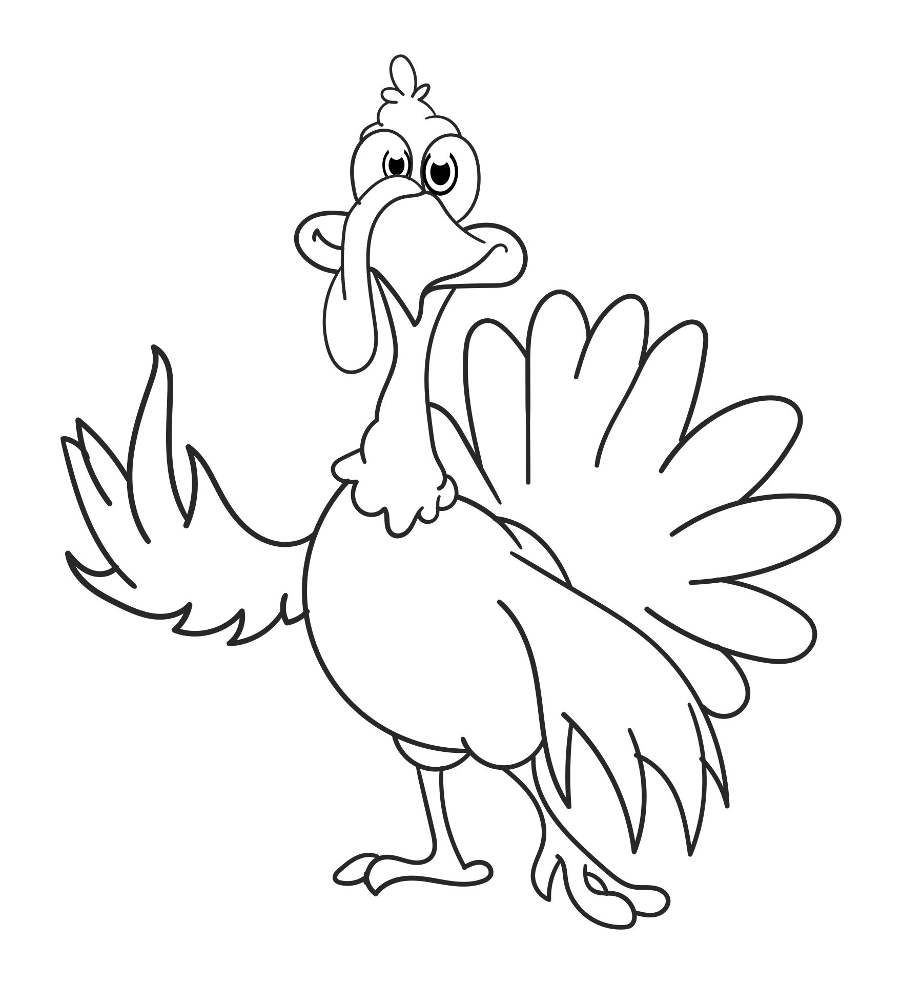 Thankful Turkey Coloring Pages