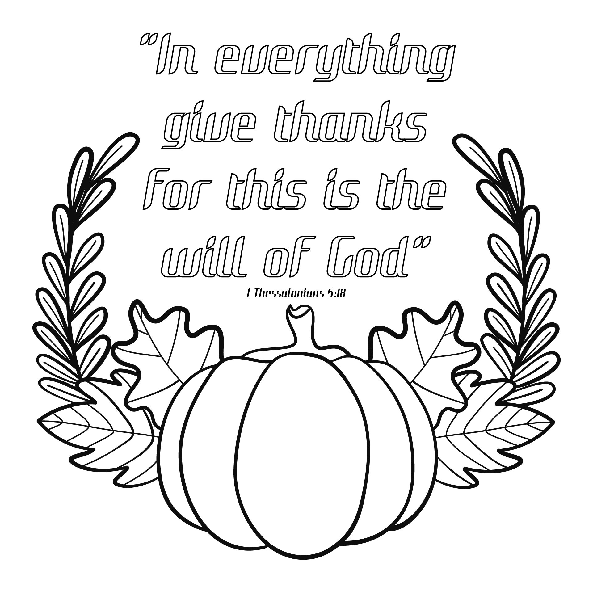 Thanksgiving Bible Coloring Pages