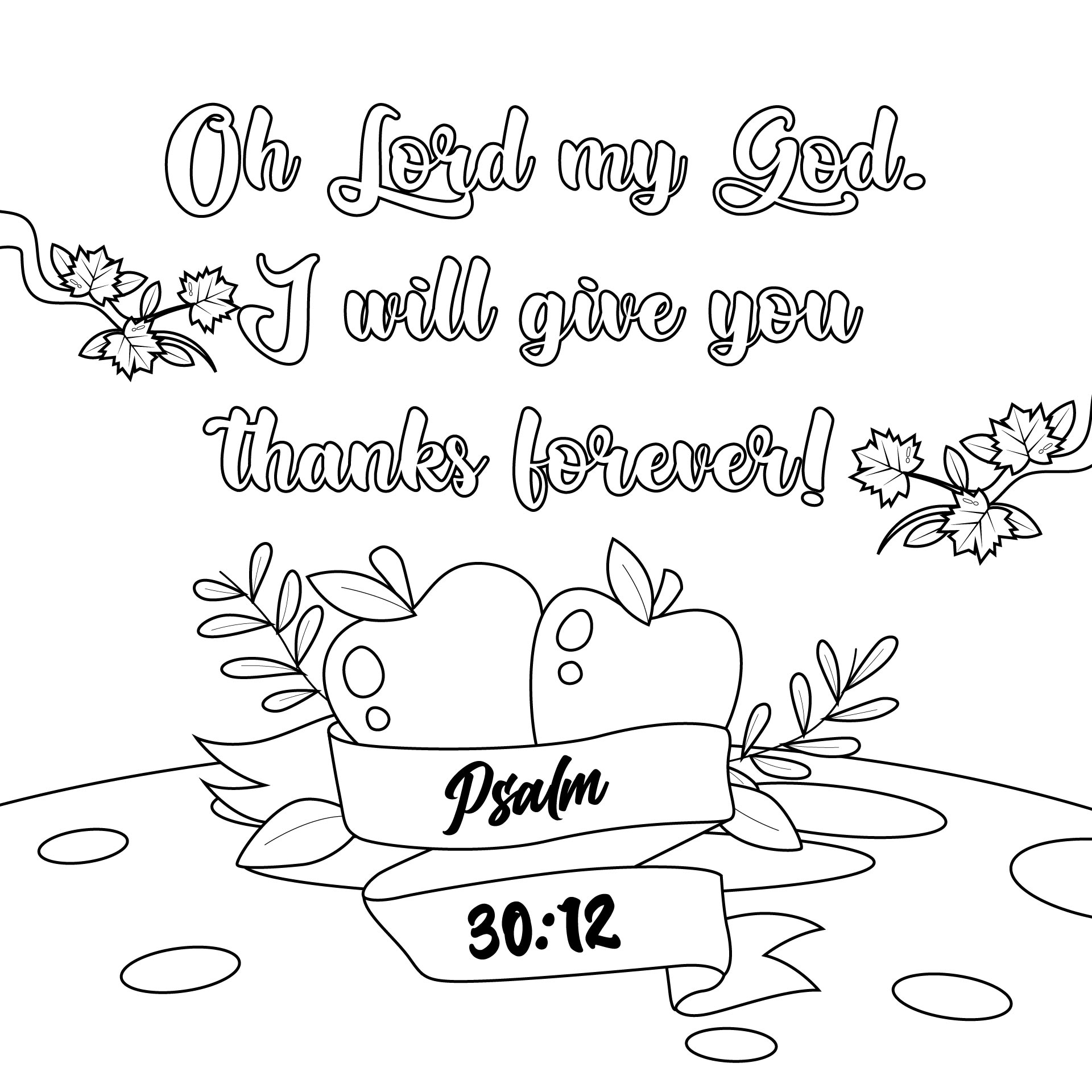 Thanksgiving Bible Verse Coloring Pages
