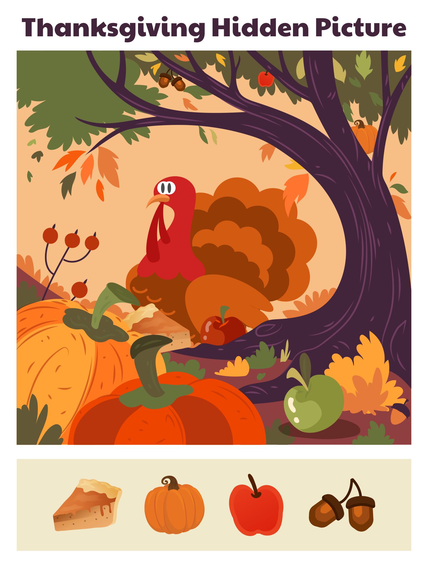 Thanksgiving Hidden Picture Activity Printables