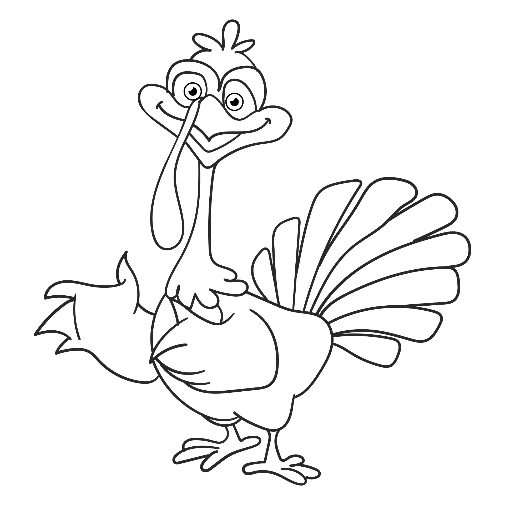 Thanksgiving Turkey To Color Printable