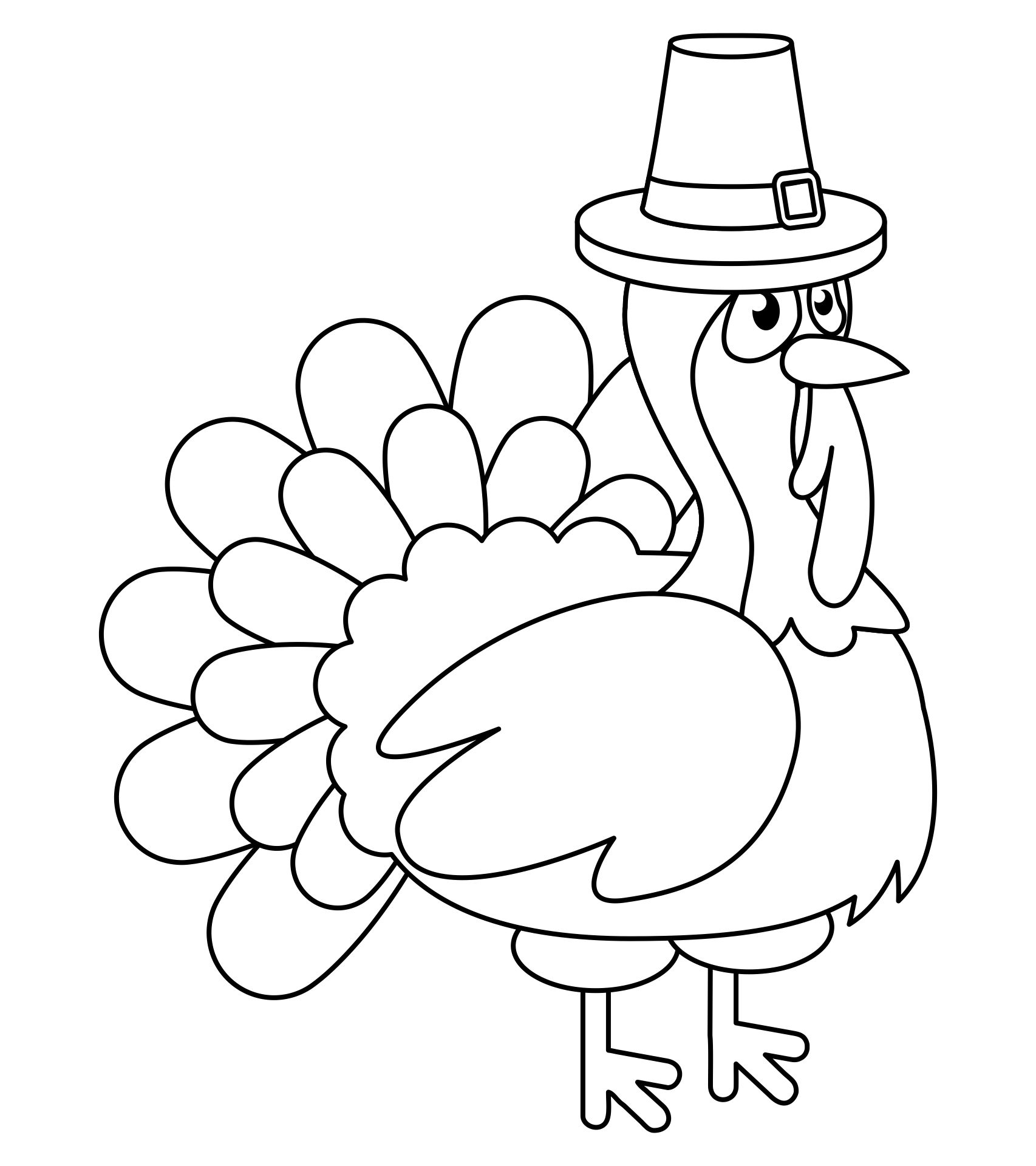 Turkey Coloring Pages For Preschoolers