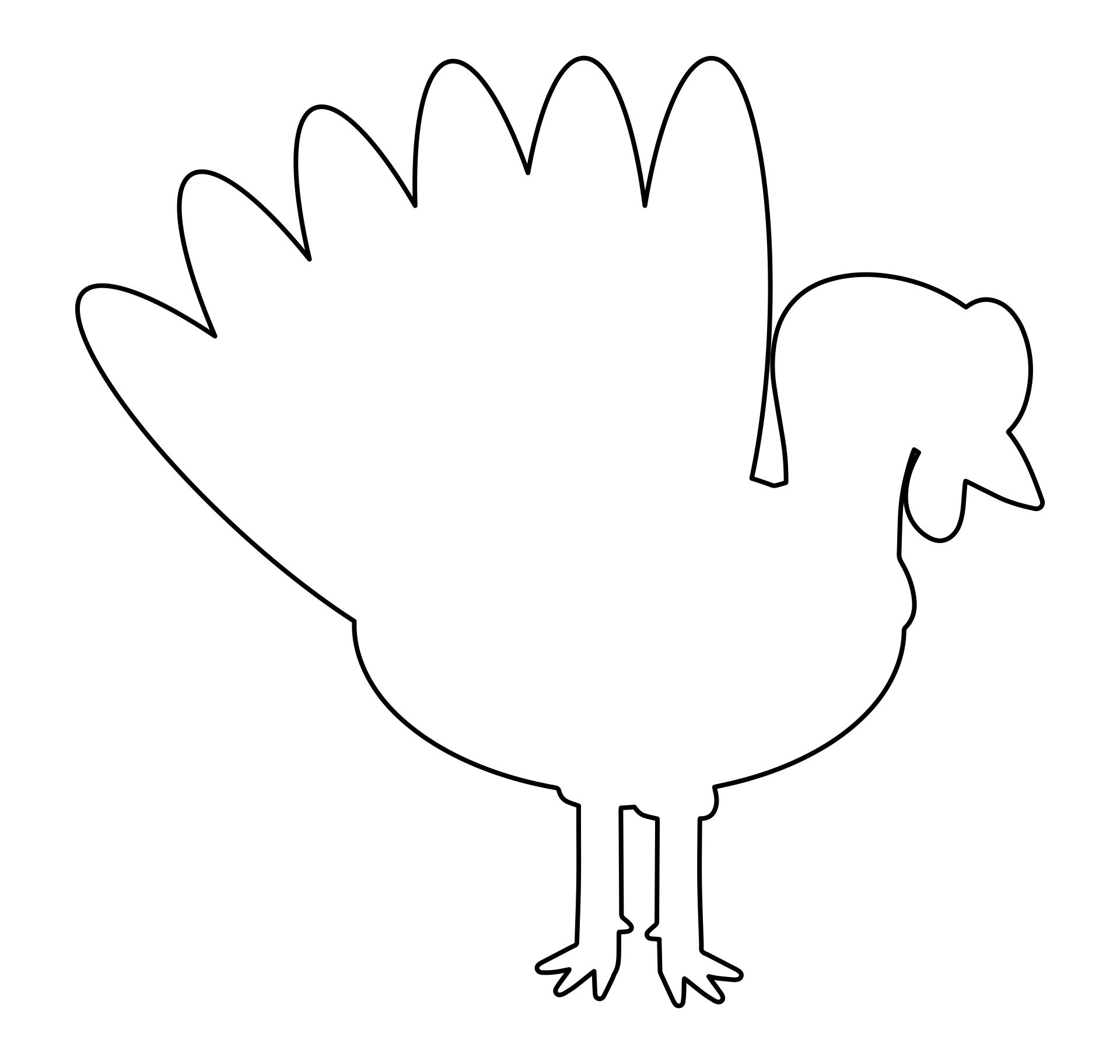 Turkey Cut Out Template