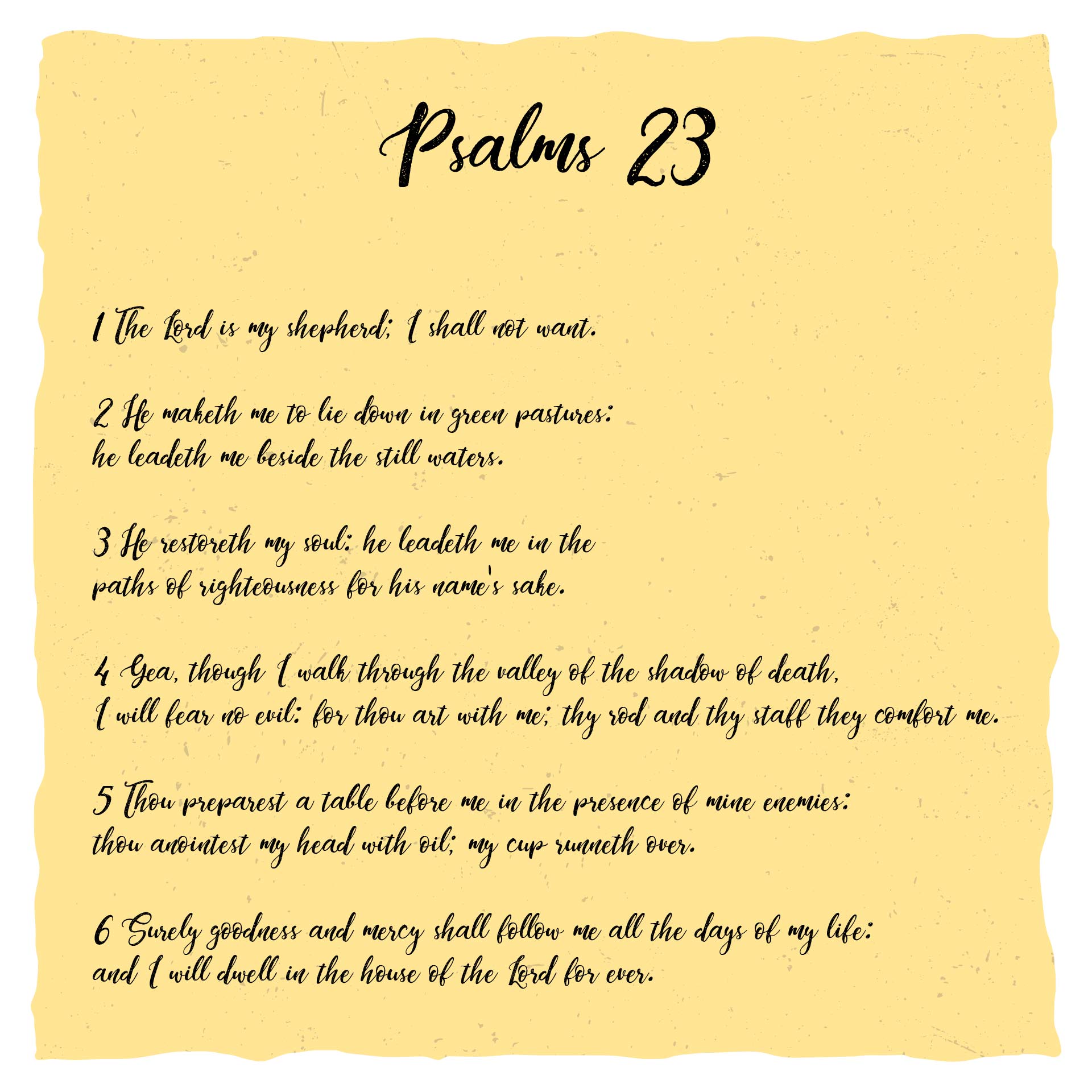 23rd Psalm Funeral Prayer Printable