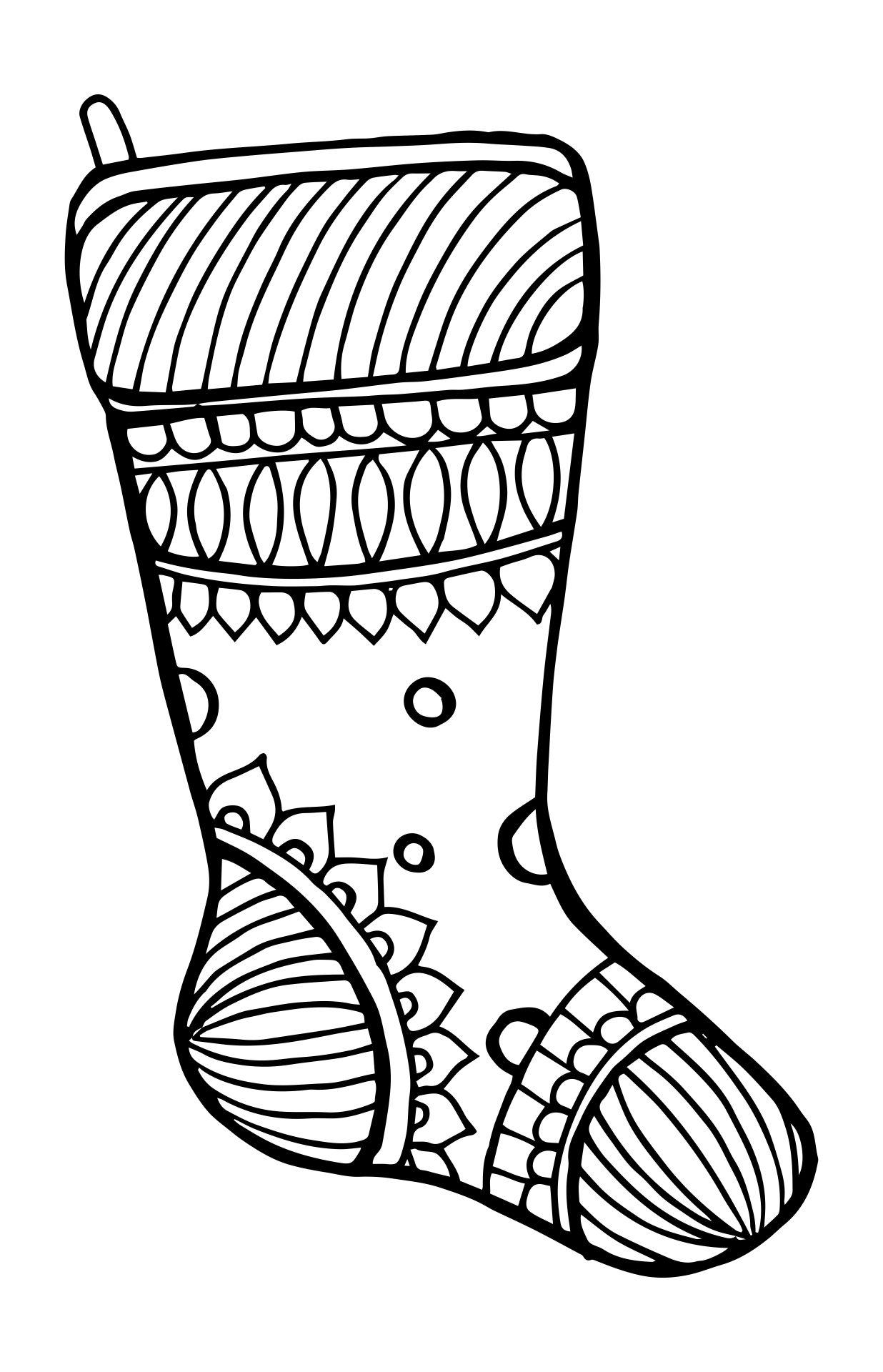 Adult Coloring Bookpage A Christmas Stocking