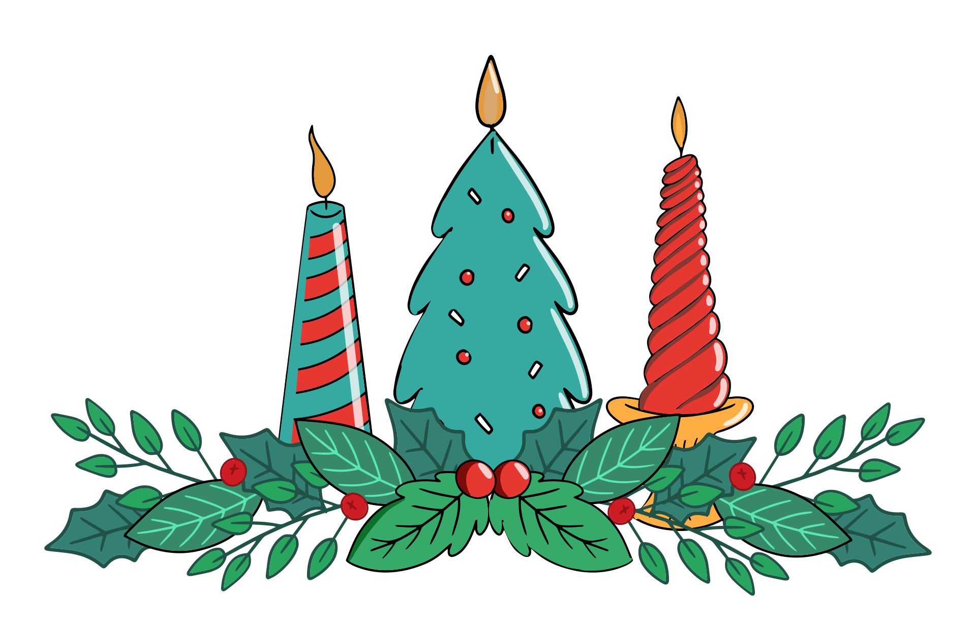 Advent Candles And Wreath Printable