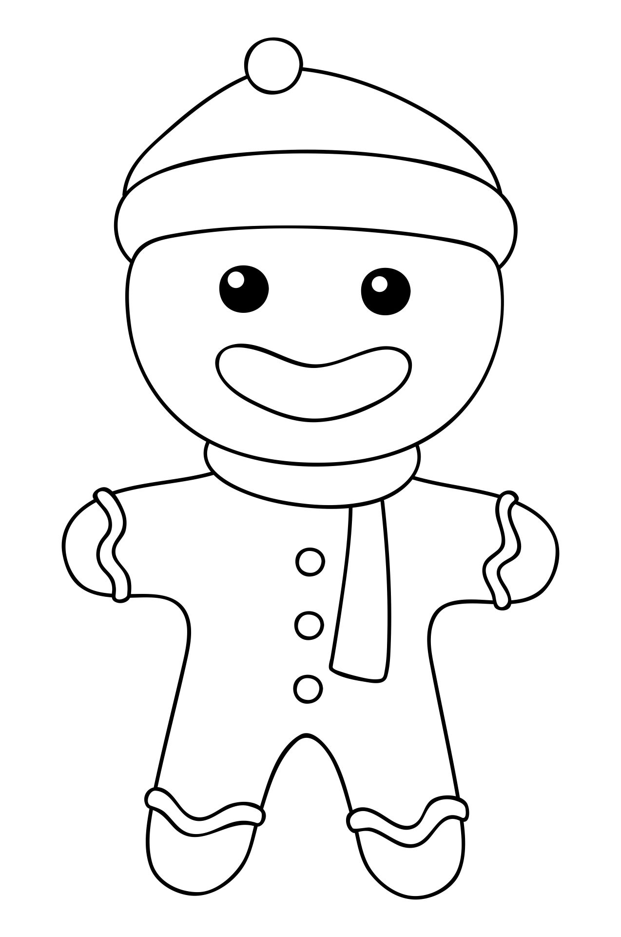 Blank Gingerbread Man Coloring Page Printable