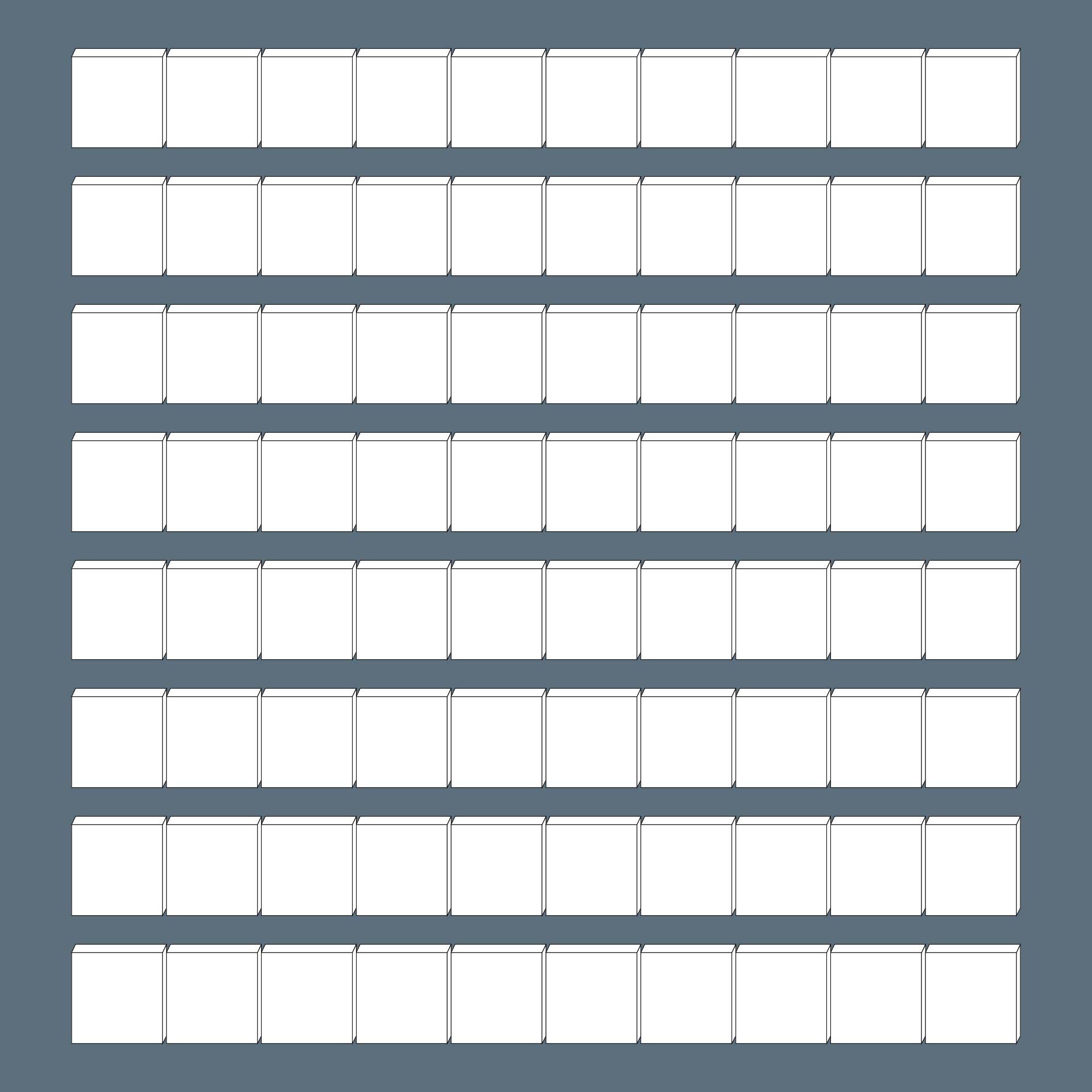 Blank Unifix Cube Pattern Template Printable