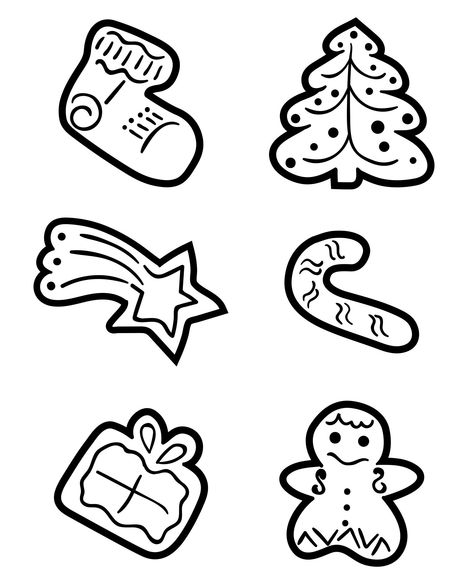 Christmas Coloring Pictures - Christmas Cookies