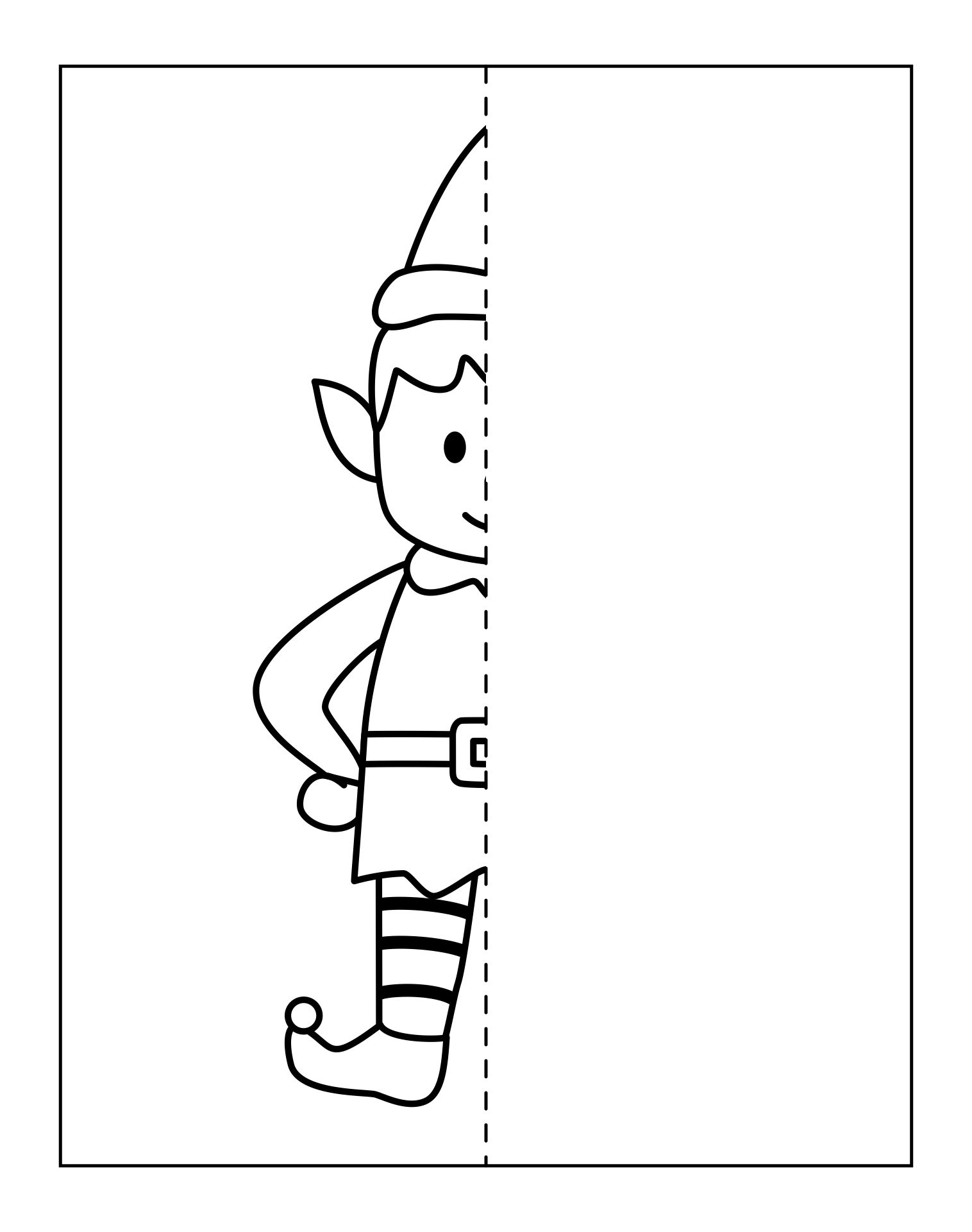 Christmas Elf Finish The Picture Worksheet