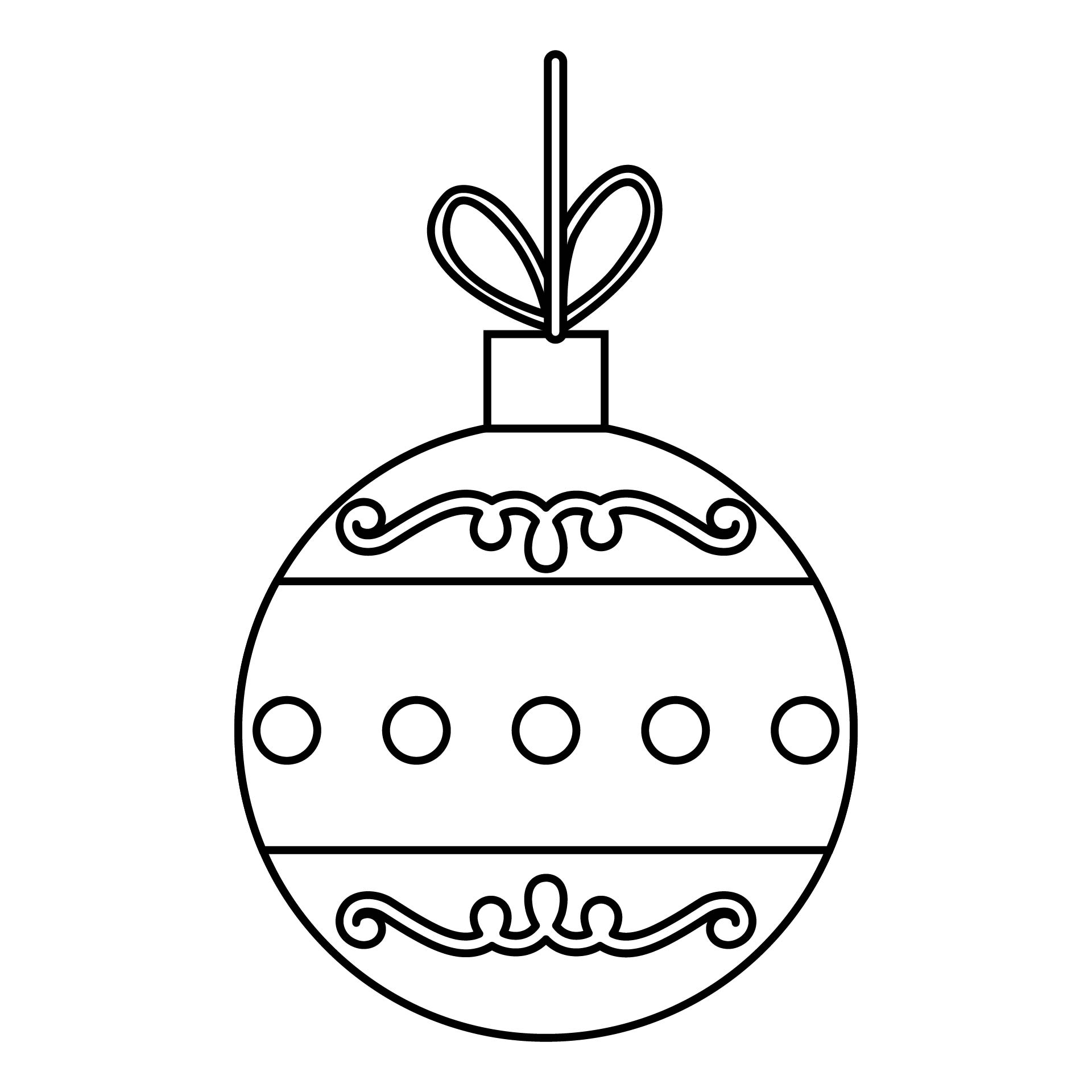Christmas Ornament Template Printables & Outlines
