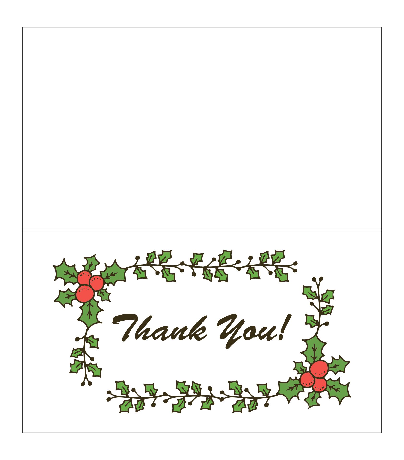 Christmas Thank You Cards-Quarter Fold