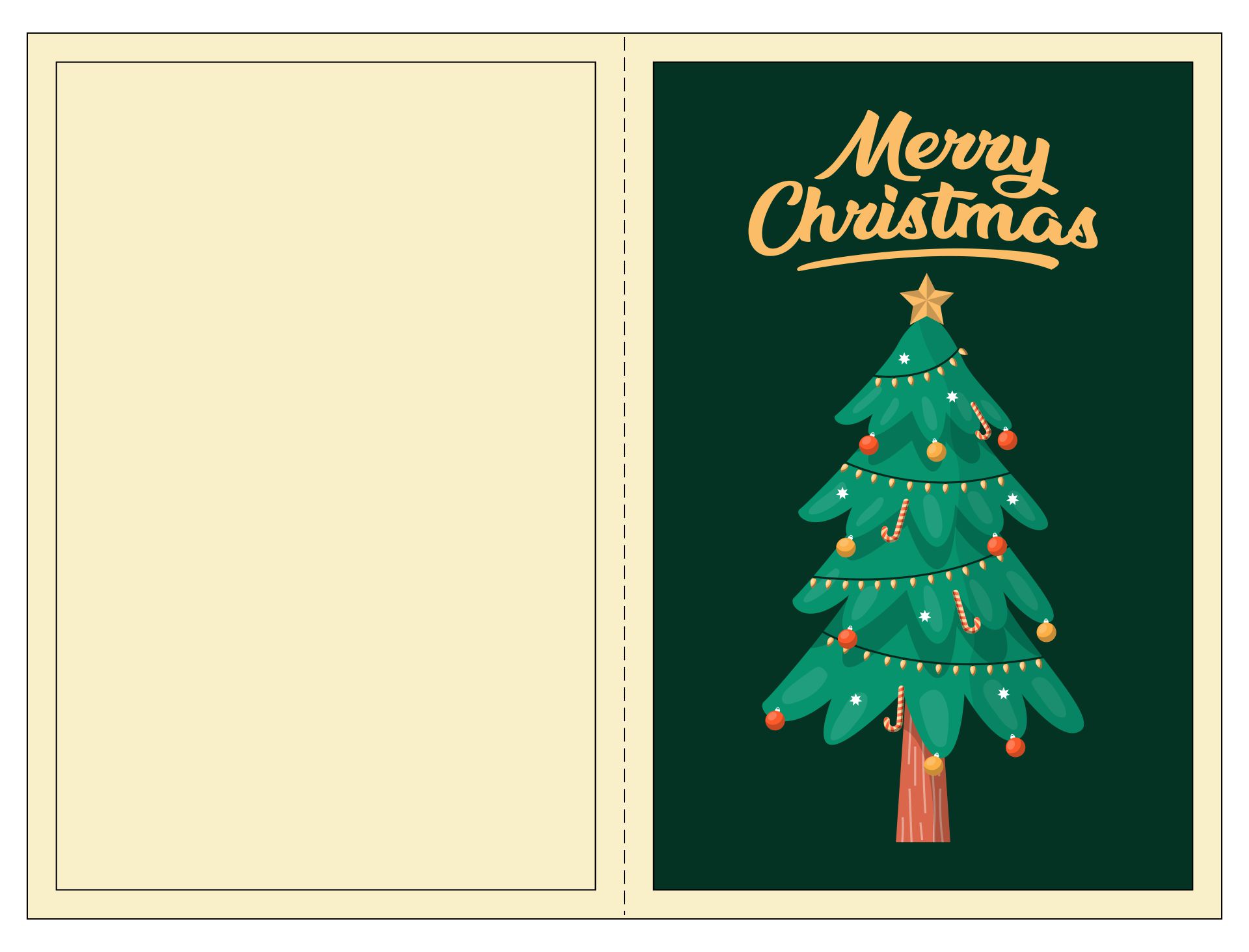 Merry Christmas Template Card Printable
