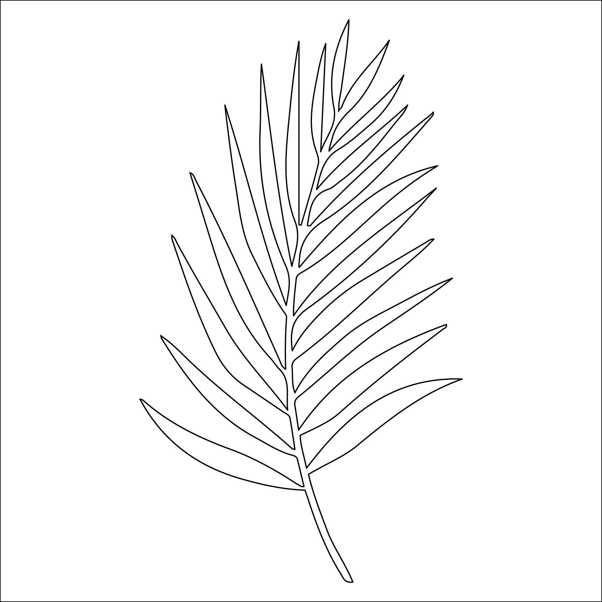 Palm Leaf Template To Print