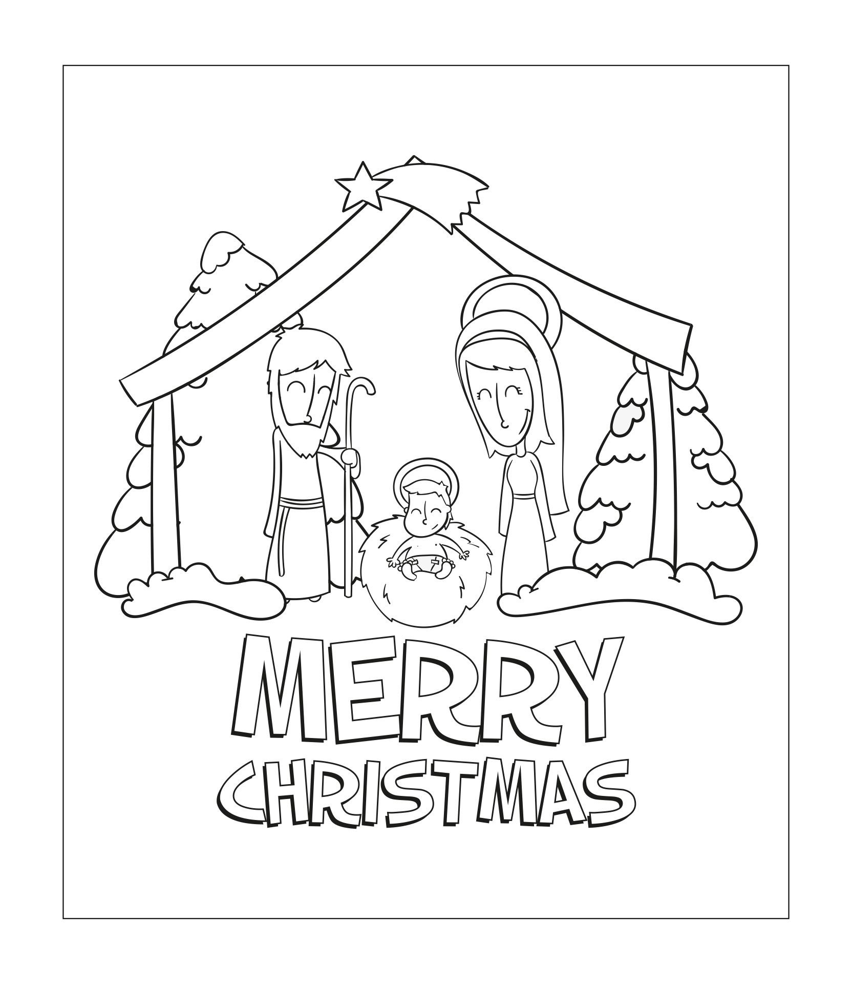 Printable Childrens Religious Christmas Cards