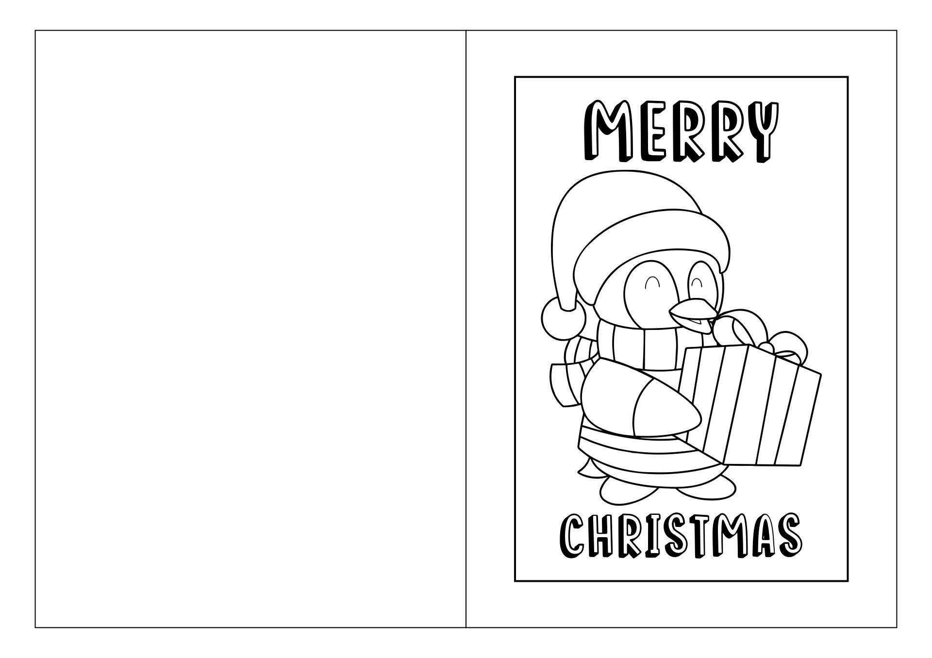Printable Christmas Cards To Color In