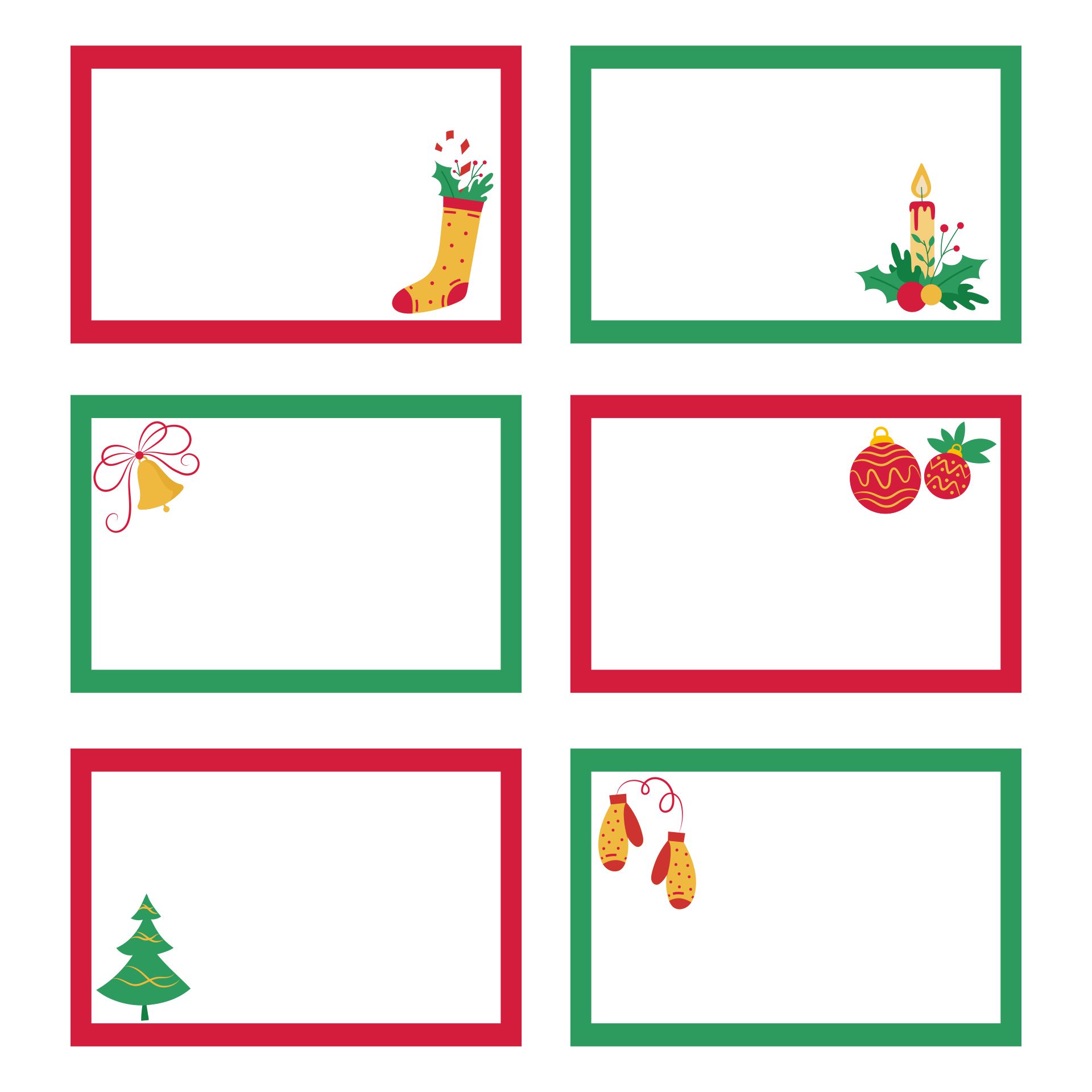 Printable Christmas Note Cards