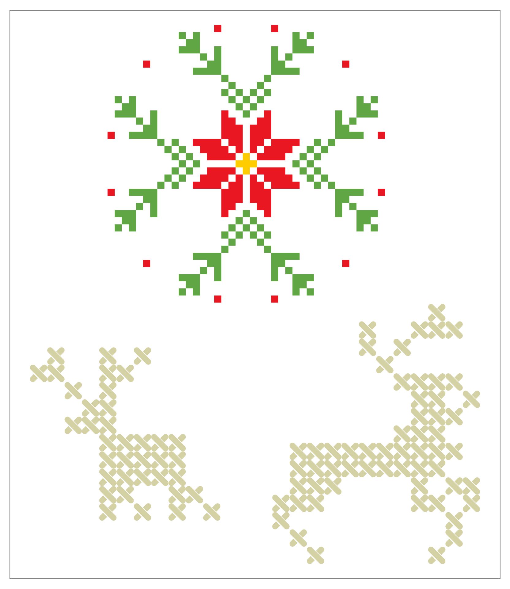 Printable Christmas Ornament Cross Stitch Patterns