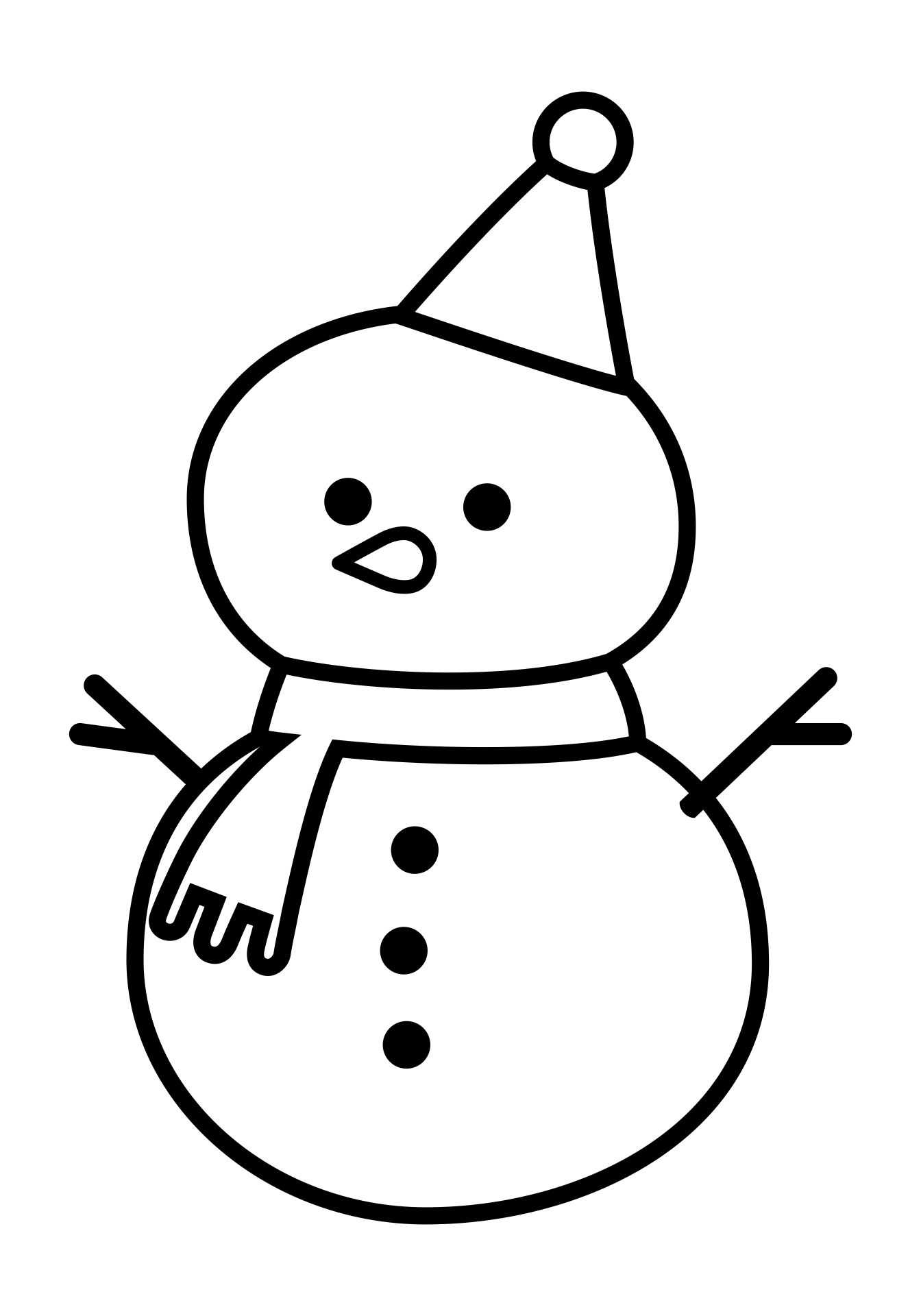 Printable Christmas Snowman Template