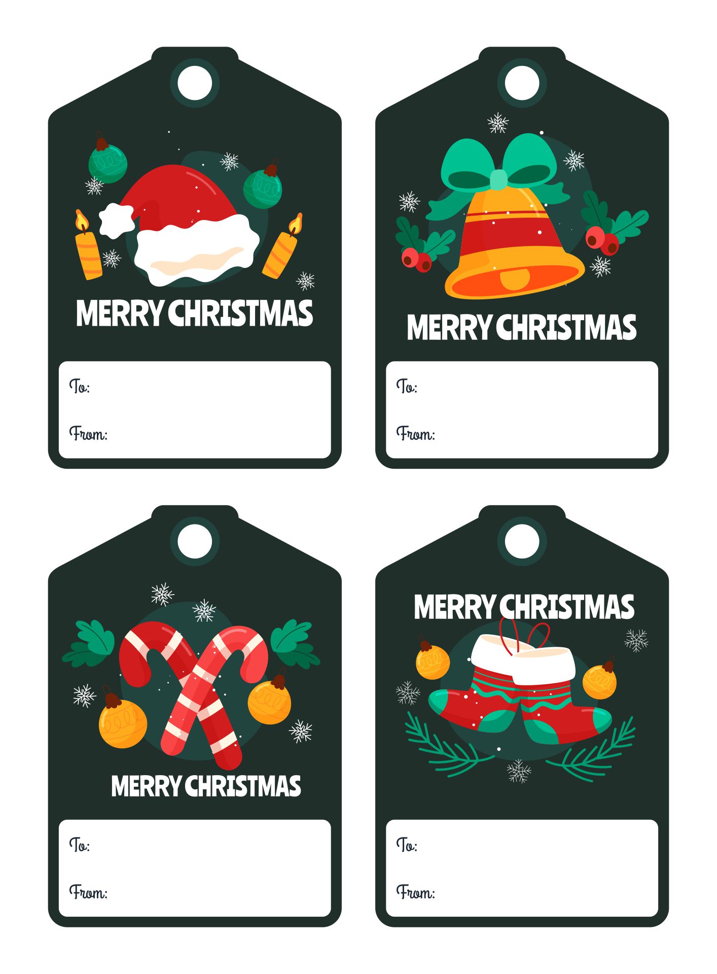 Printable Christmas Tags Templates