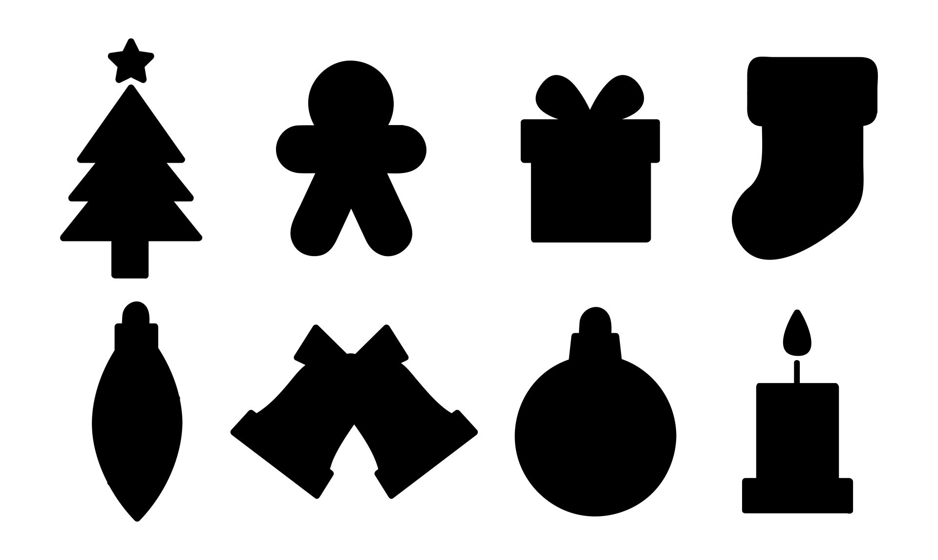 Printable Christmas Templates, Shapes And Silhouettes