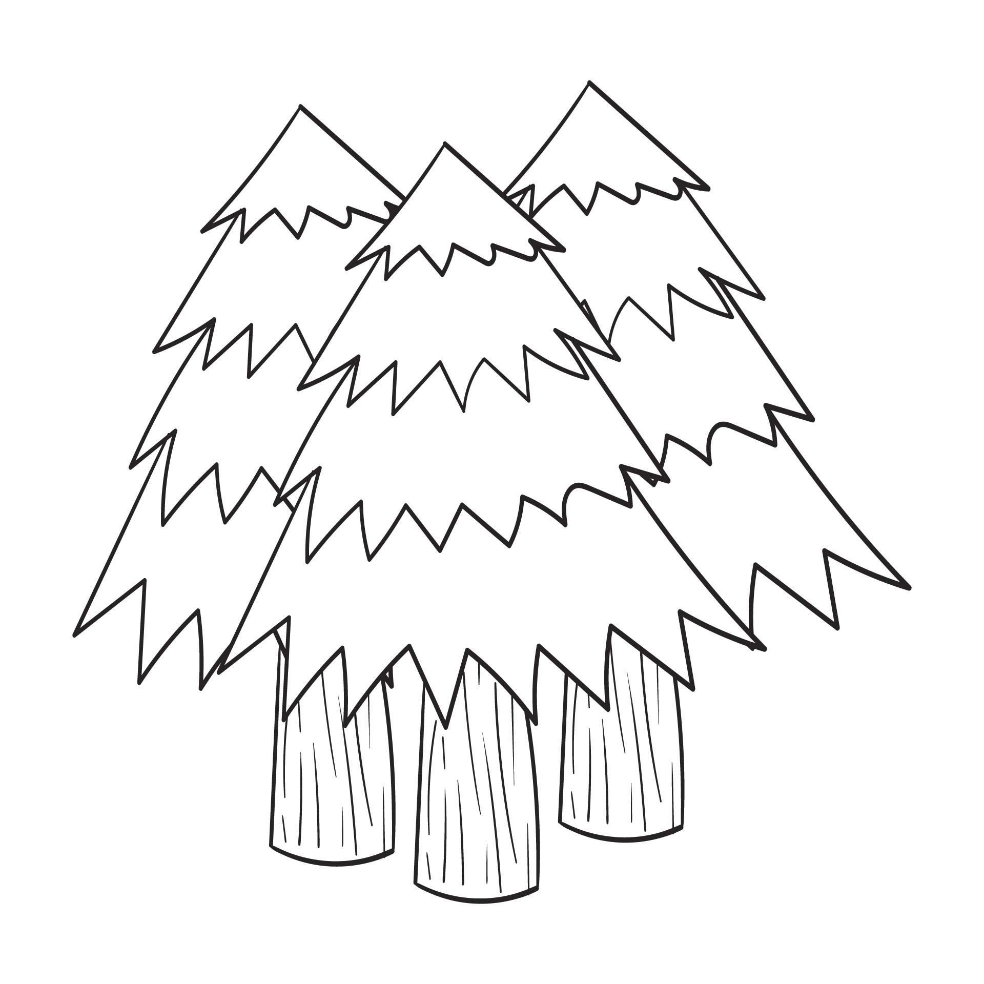 Printable Christmas Tree Coloring Pages For Kids