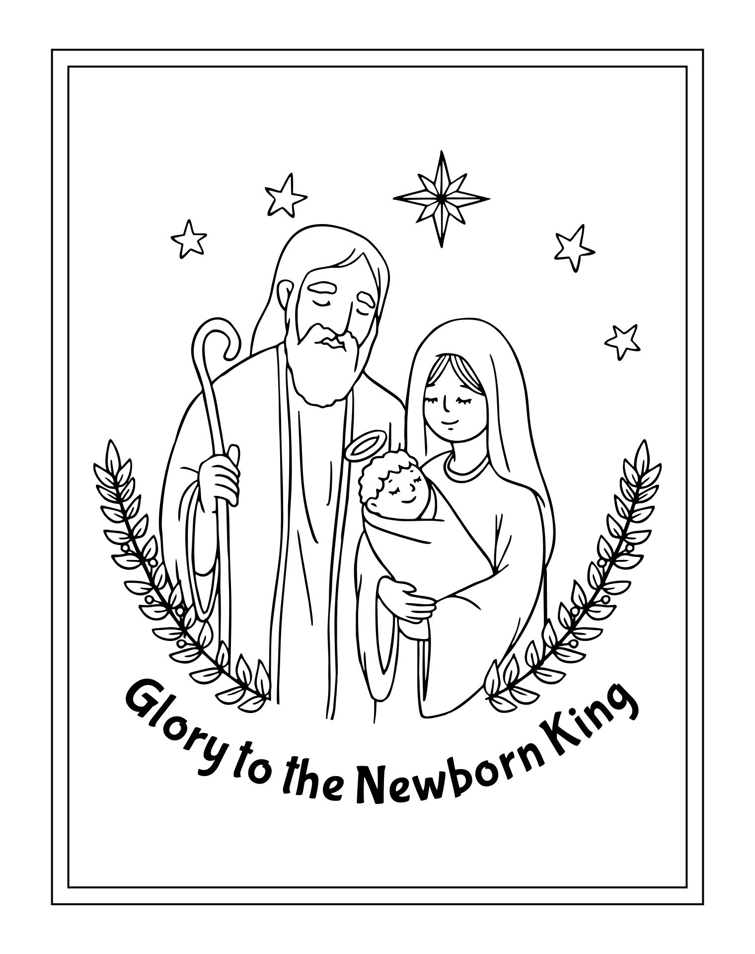 Printable Religious Christmas Card Templates