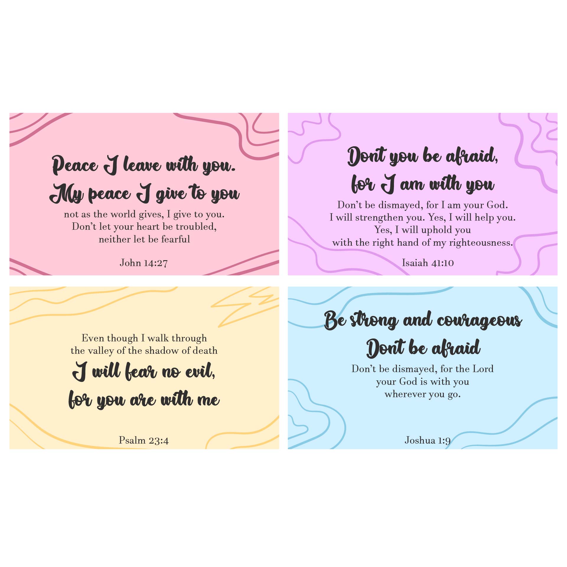 Printable Scripture Cards To Combat Worry And Fear