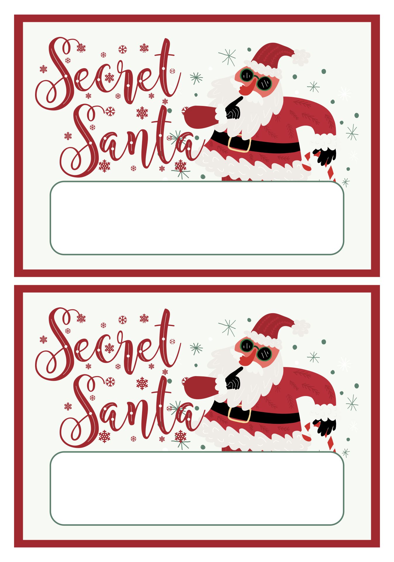 Printable Secret Santa Messages Illustrations & Clip Art